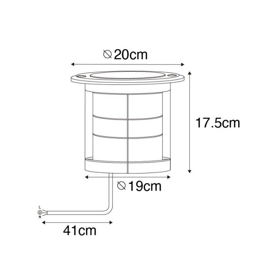 Qazqa LED Einbaustrahler Delux honey, ohne Leuchtmittel, Warmweiß, QAZQA Außen Einbau­leuchte, gu10, Stahl, Aluminium, Modern