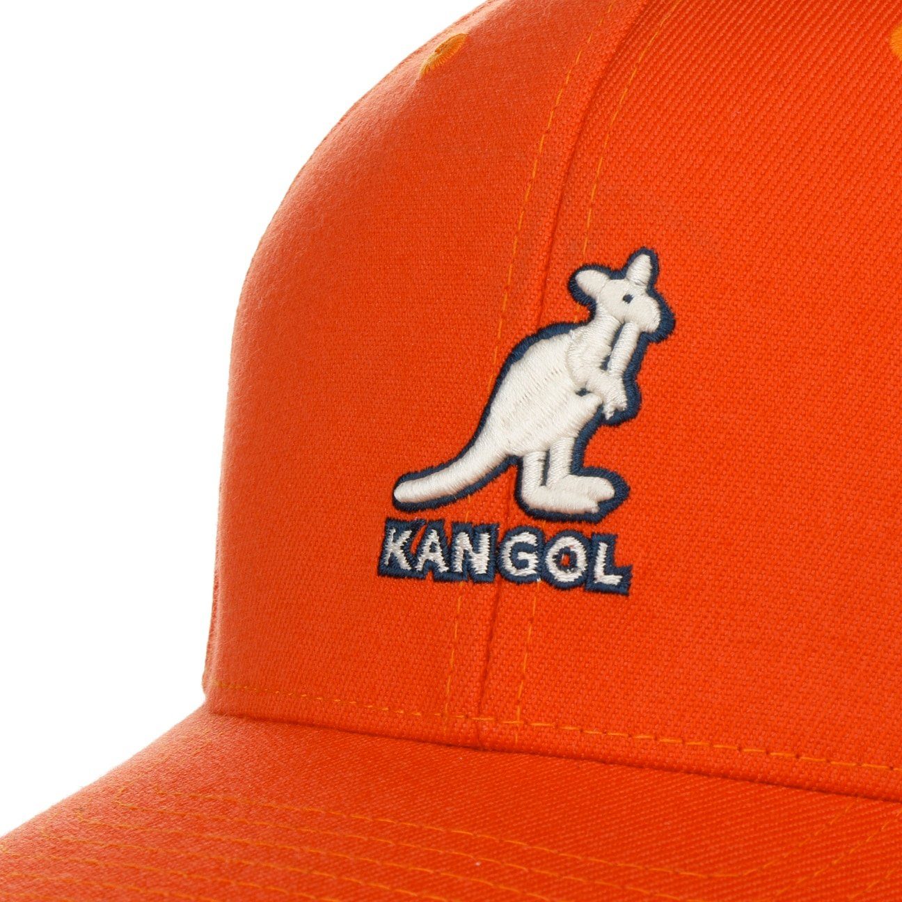 geschlossen orange (1-St) Cap Hinten Kangol Basecap Baseball
