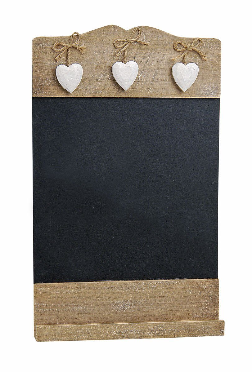 Levandeo® Memoboard, Memotafel Tafel Wandtafel Herzen Vintage aus Holz mit Shabby