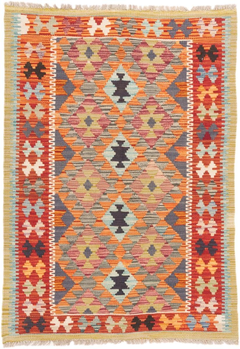 Orientteppich Kelim Afghan 87x125 Handgewebter Orientteppich, Nain Trading, rechteckig, Höhe: 3 mm