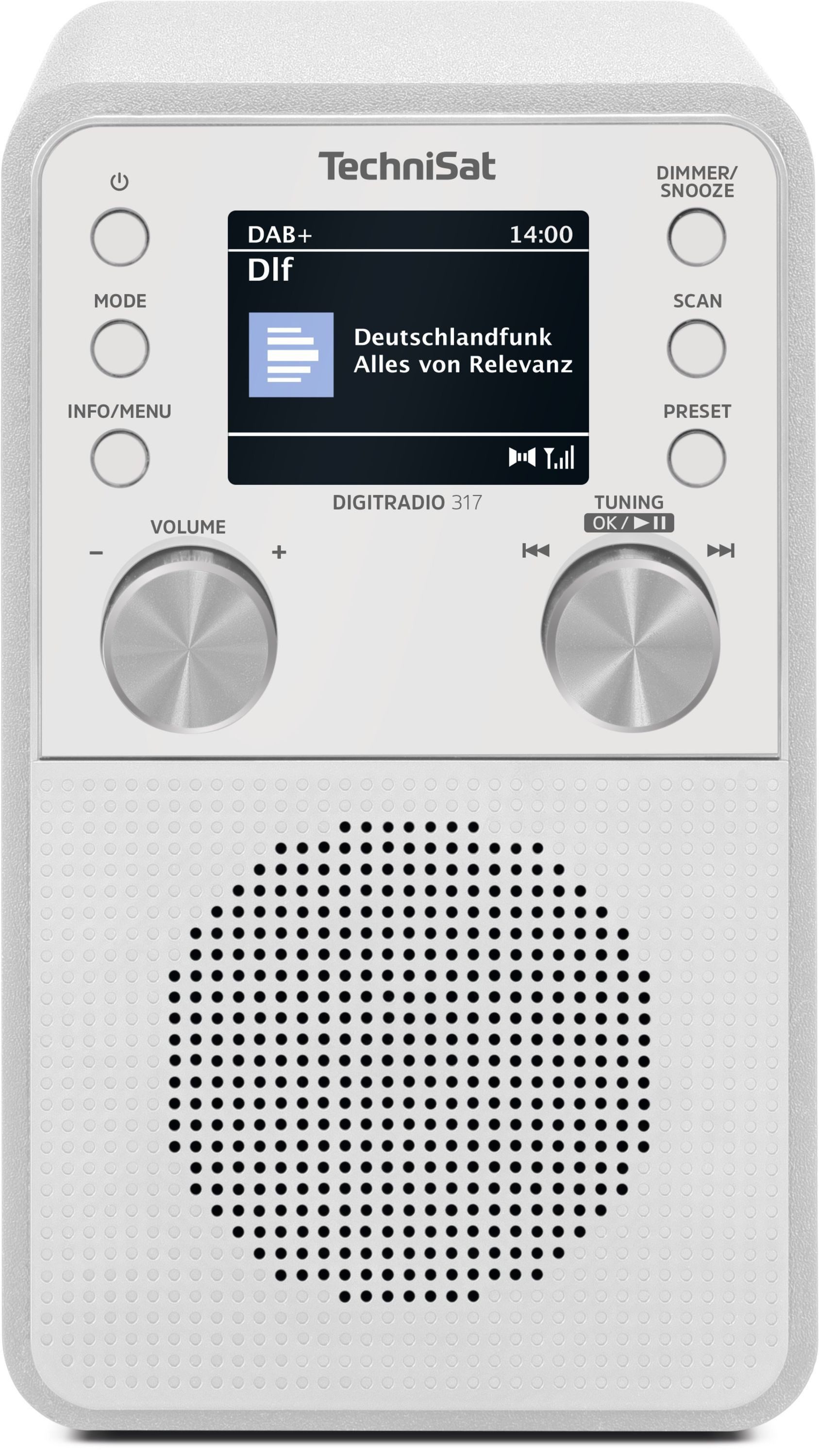 TechniSat DIGITRADIO 317 Digitalradio (DAB) (Digitalradio (DAB), FM-Tuner mit RDS, 3 W, Bluetooth Audiostreaming, Radiowecker, Sleeptimer, Farbdisplay)
