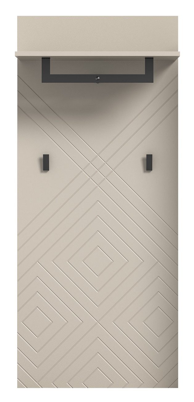 xonox.home Garderobenpaneel Garderobenpaneel, Wandgarderobe Notes, beige matt/sandfarben, Flurgarderobe 60 cm