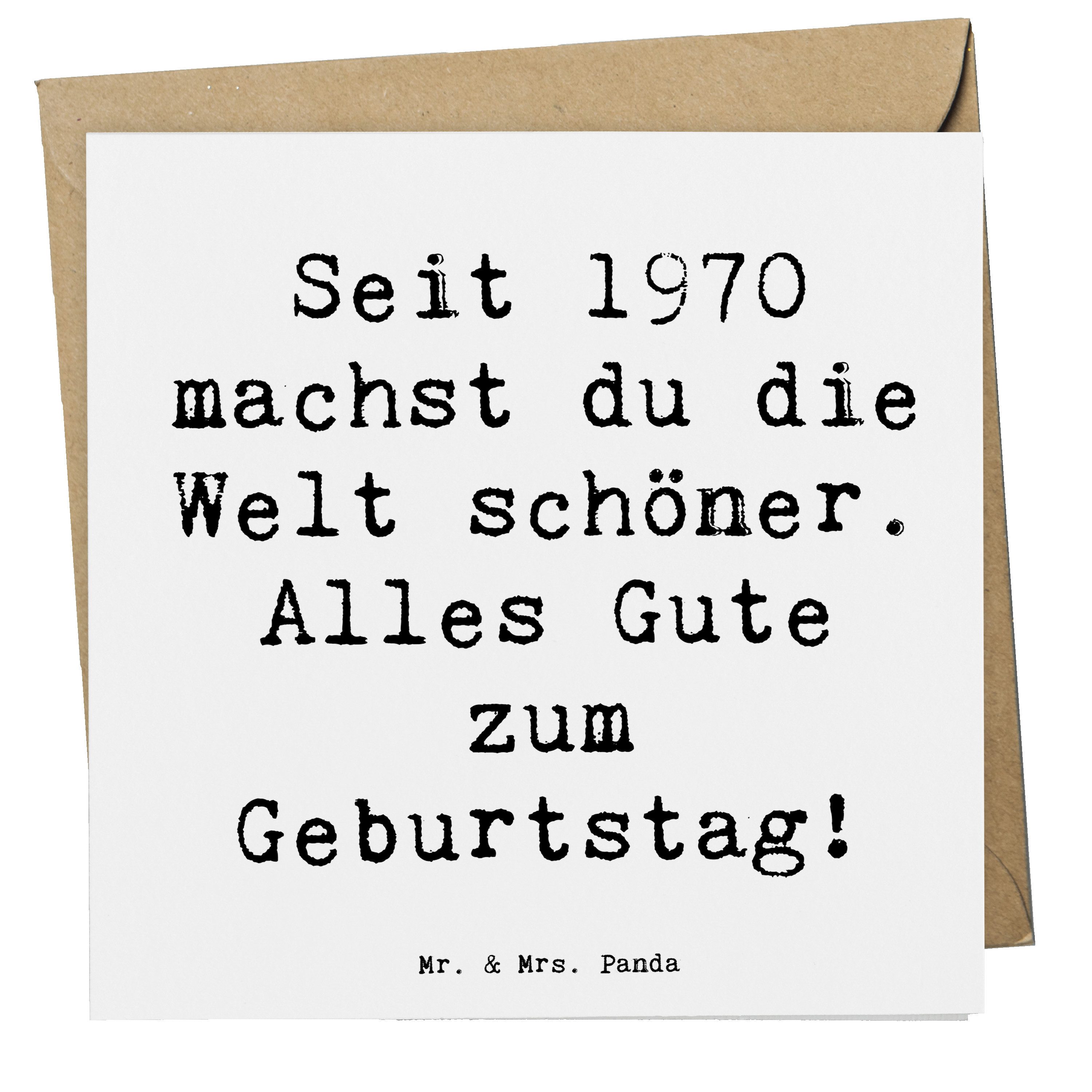 Mr. & Mrs. Panda Grußkarte 1970 Geburtstag Meeresbrise Geschenk