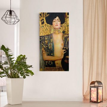 Bilderdepot24 Leinwandbild Kunstdruck Jugendstil Gustav Klimt Judith gelb Bild auf Leinwand XXL, Bild auf Leinwand; Leinwanddruck in vielen Größen