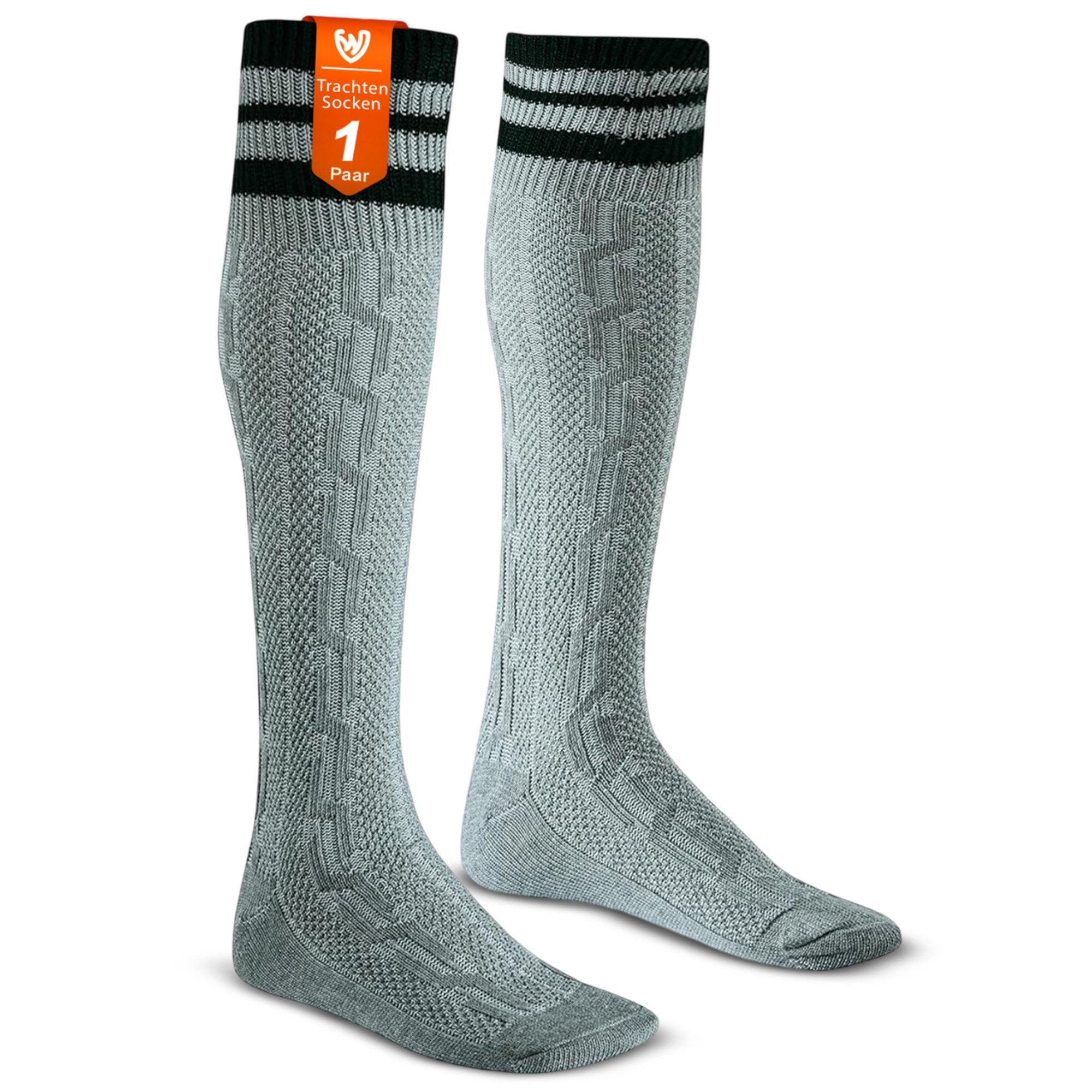 German Wear Trachtensocken GW251 Lange Trachtensocken Strümpfe Socken aus Baumwolle 50cm Lang