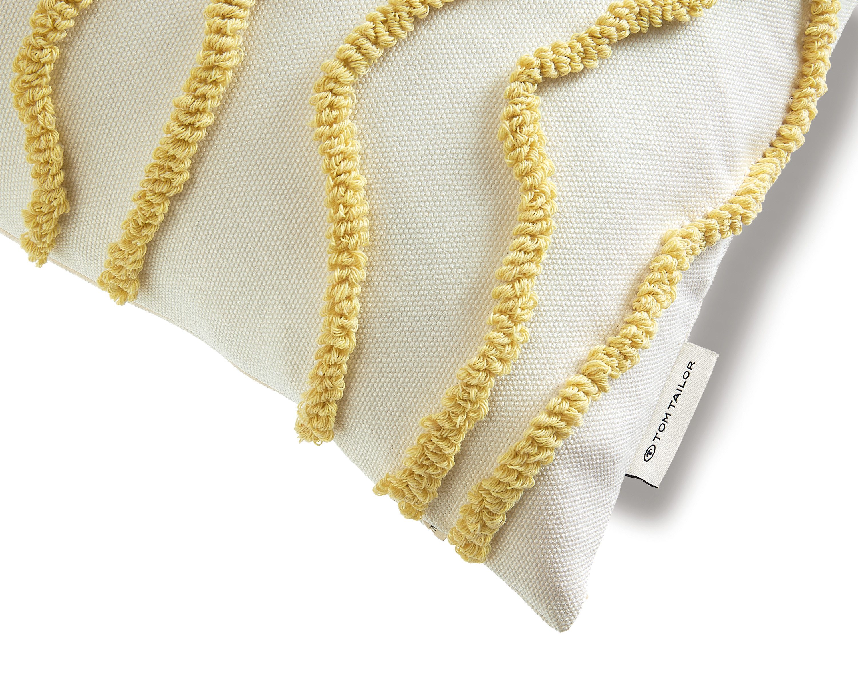 TOM TAILOR HOME Dekokissen Wavy, bestickt, mit hohem Baumwollanteil