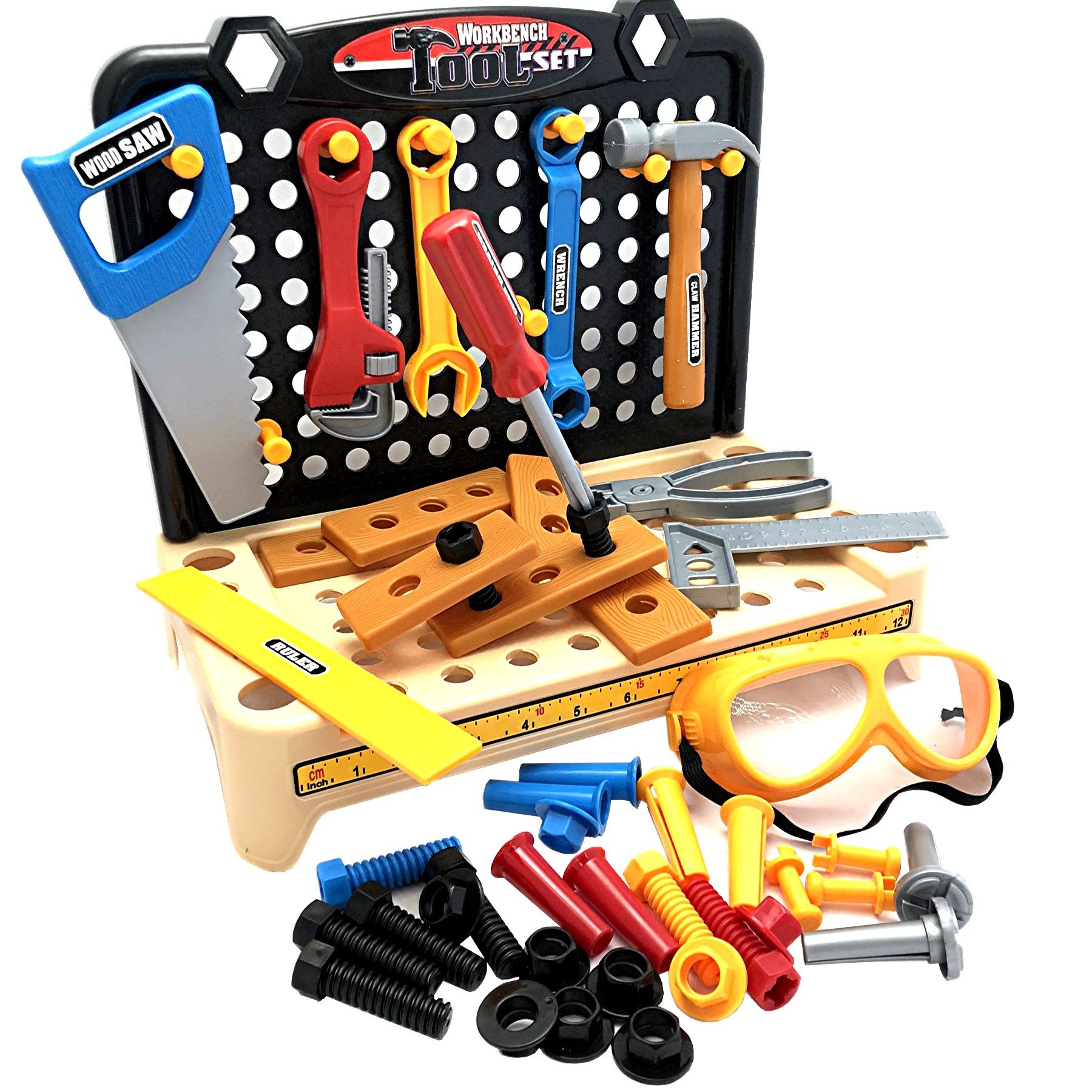 TikTakToo Spielwerkbank große Tischwerkbank mit viel Zubehör, 56-teilig, (5 günstig online kaufen