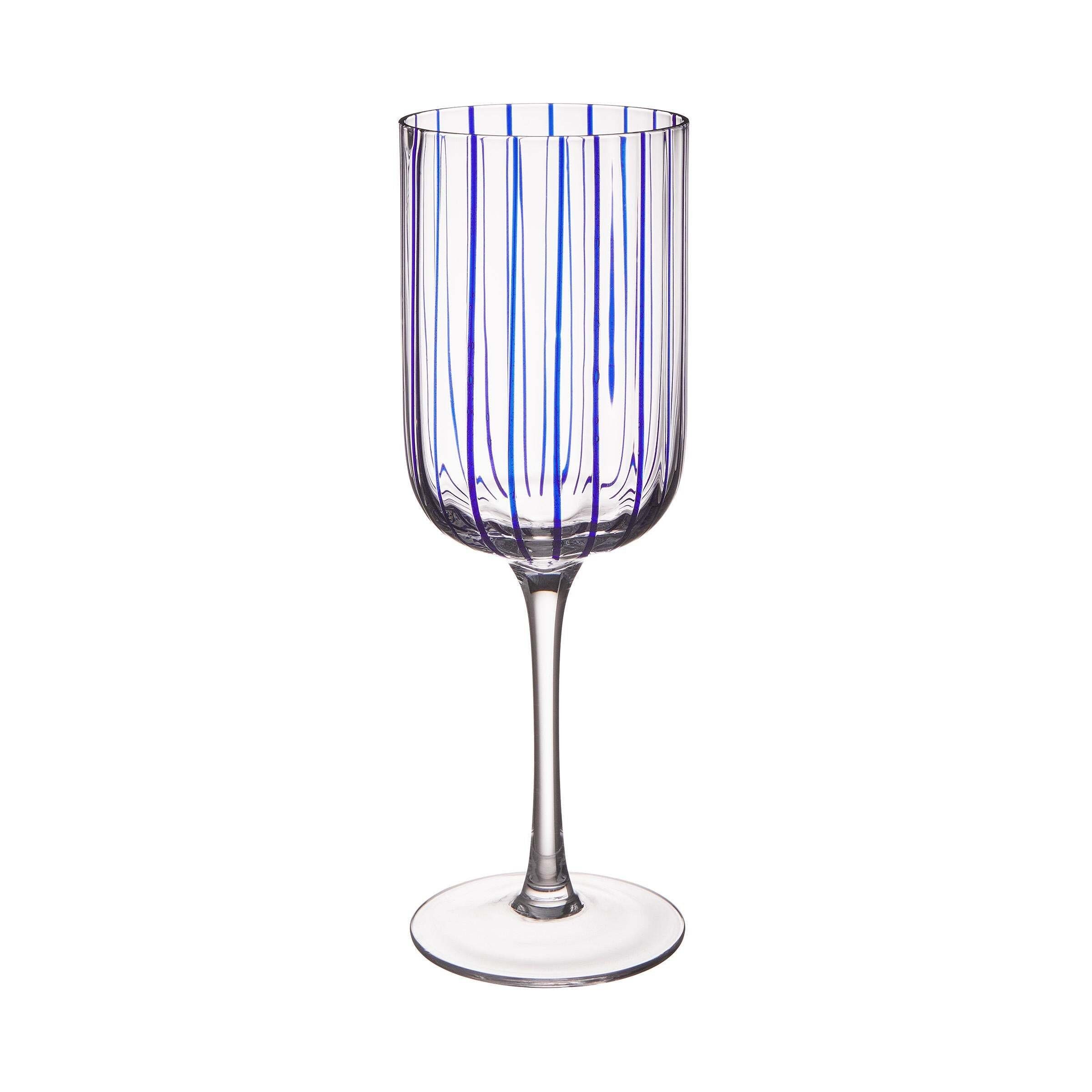 BUTLERS Weinglas CHEERFUL Weinglas Streifen 380ml, Glas