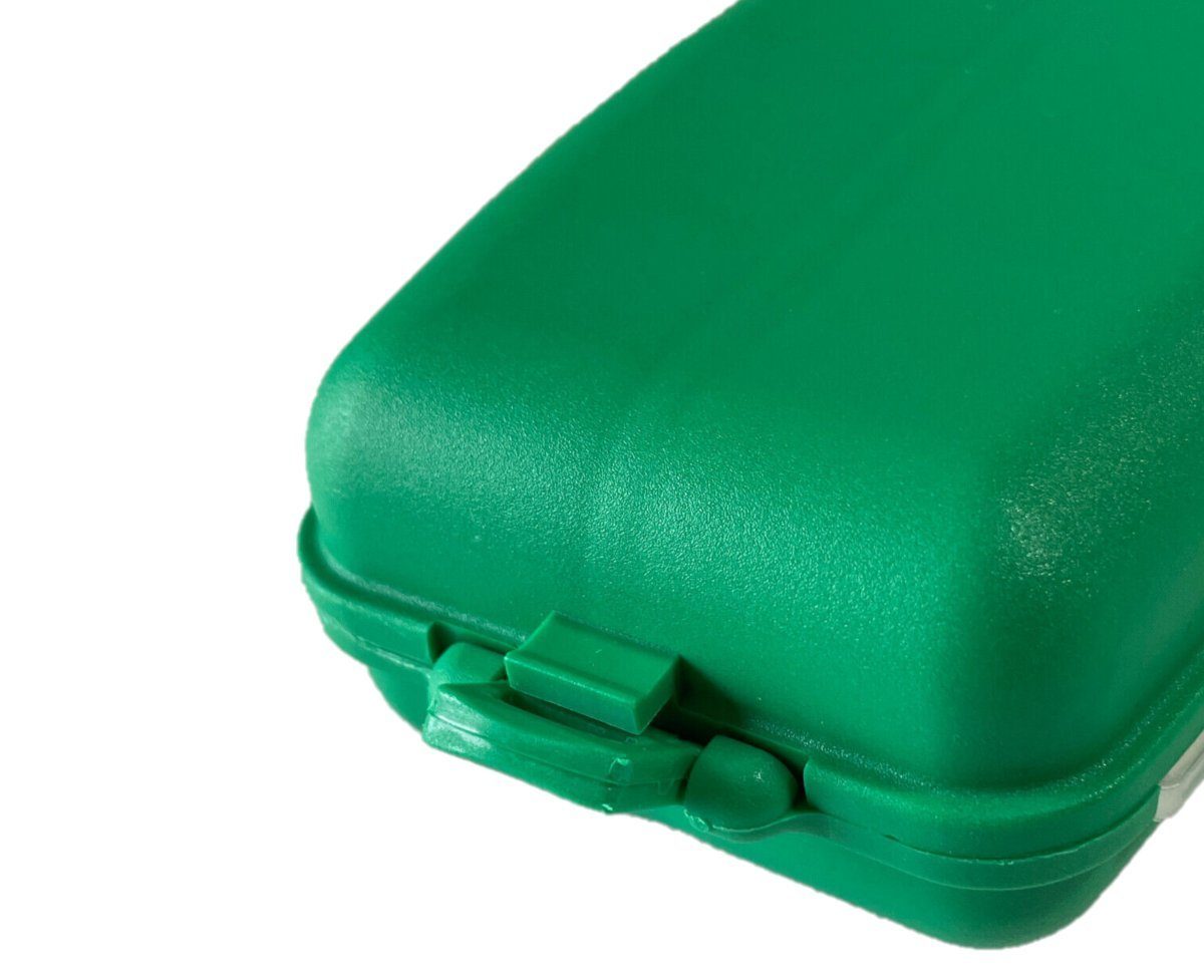 Zubehörbox Tacklebox, Scharniere Twister Kleinteilebox Deckel Grün stabile Original Angelkoffer -L Box Tackle festsitzende und Anplast