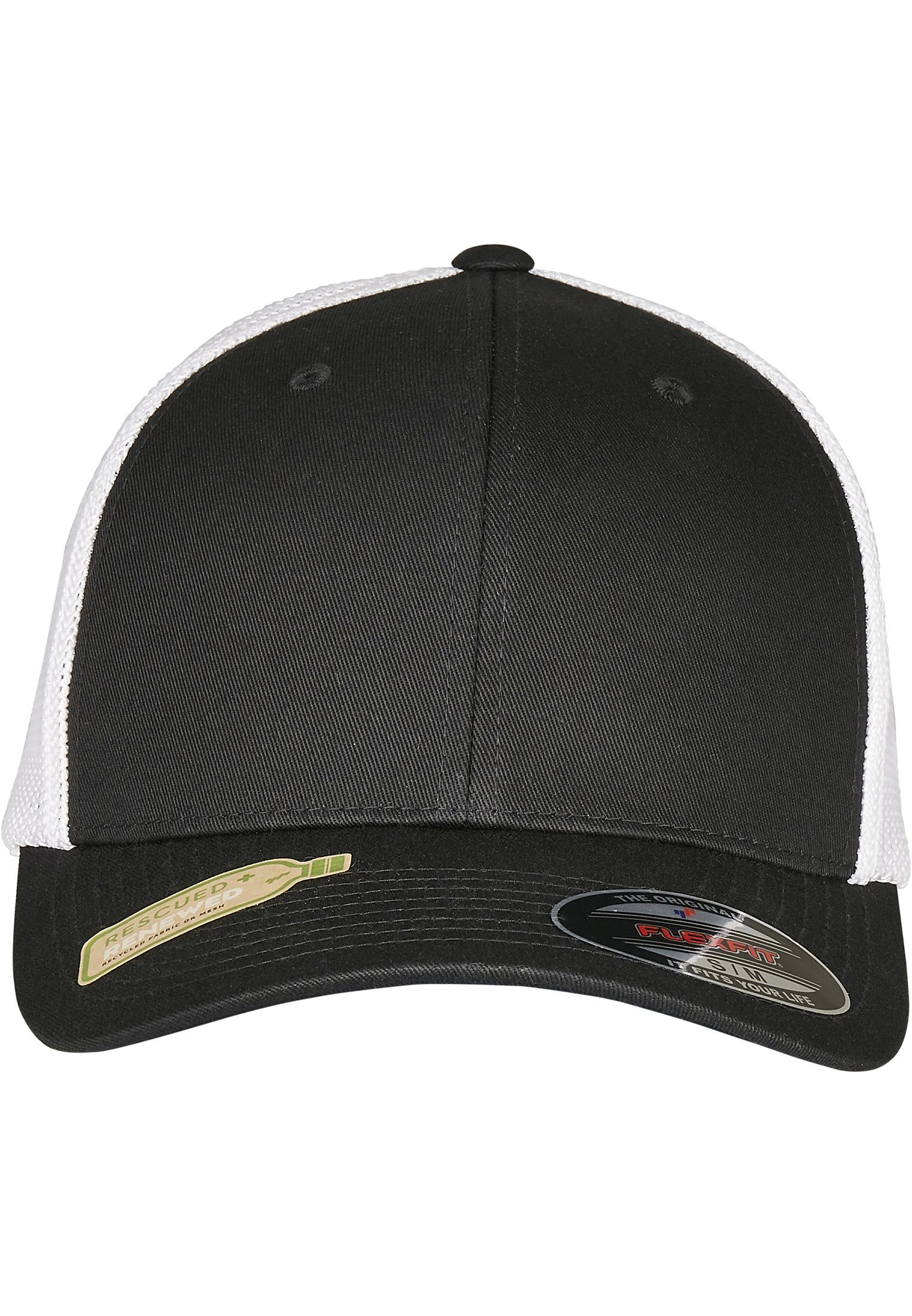 black/white Flexfit Trucker Cap Flexfit Mesh Recycled Flex Trucker