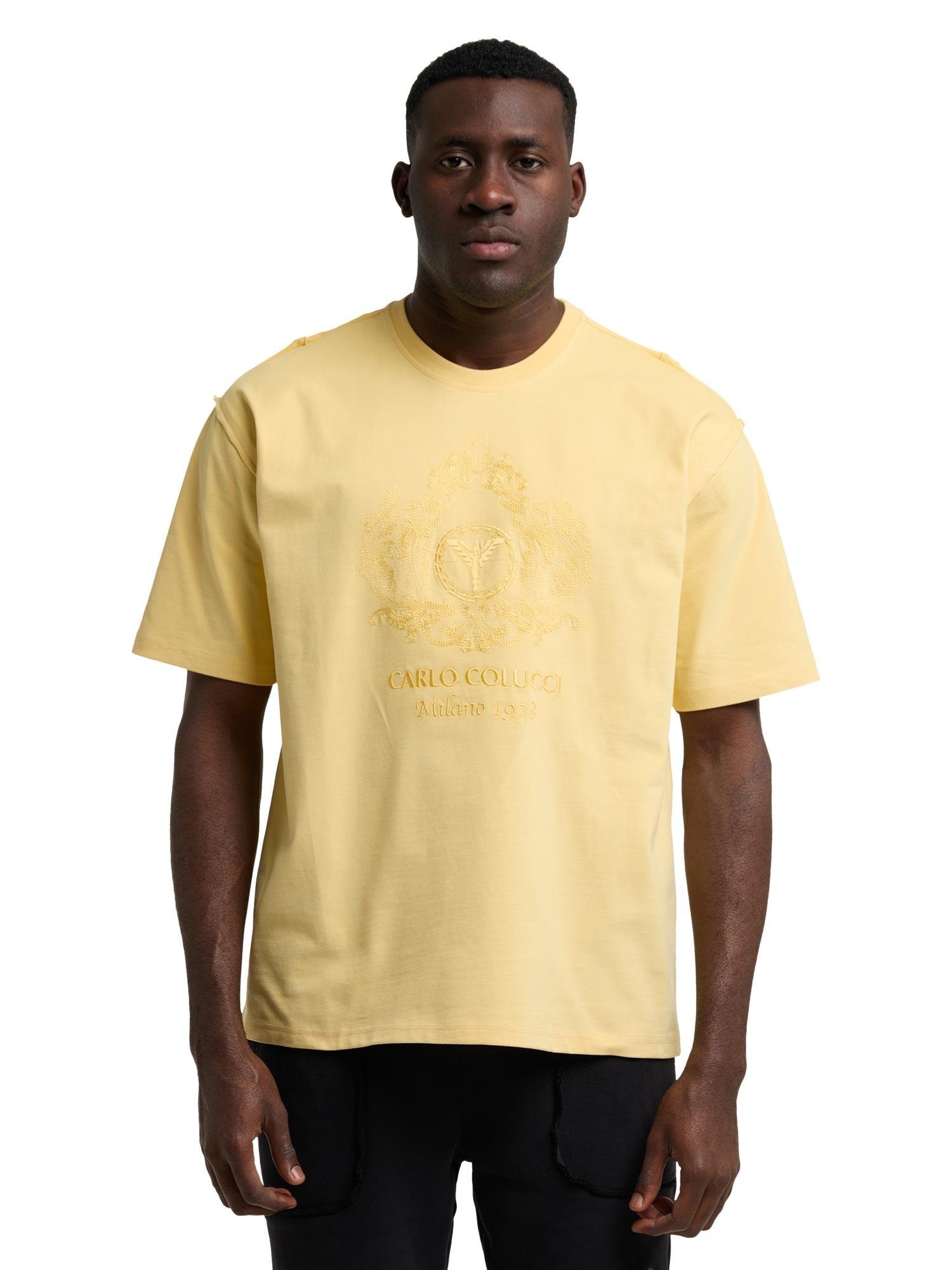 CARLO COLUCCI T-Shirt De Bortoli Gelb