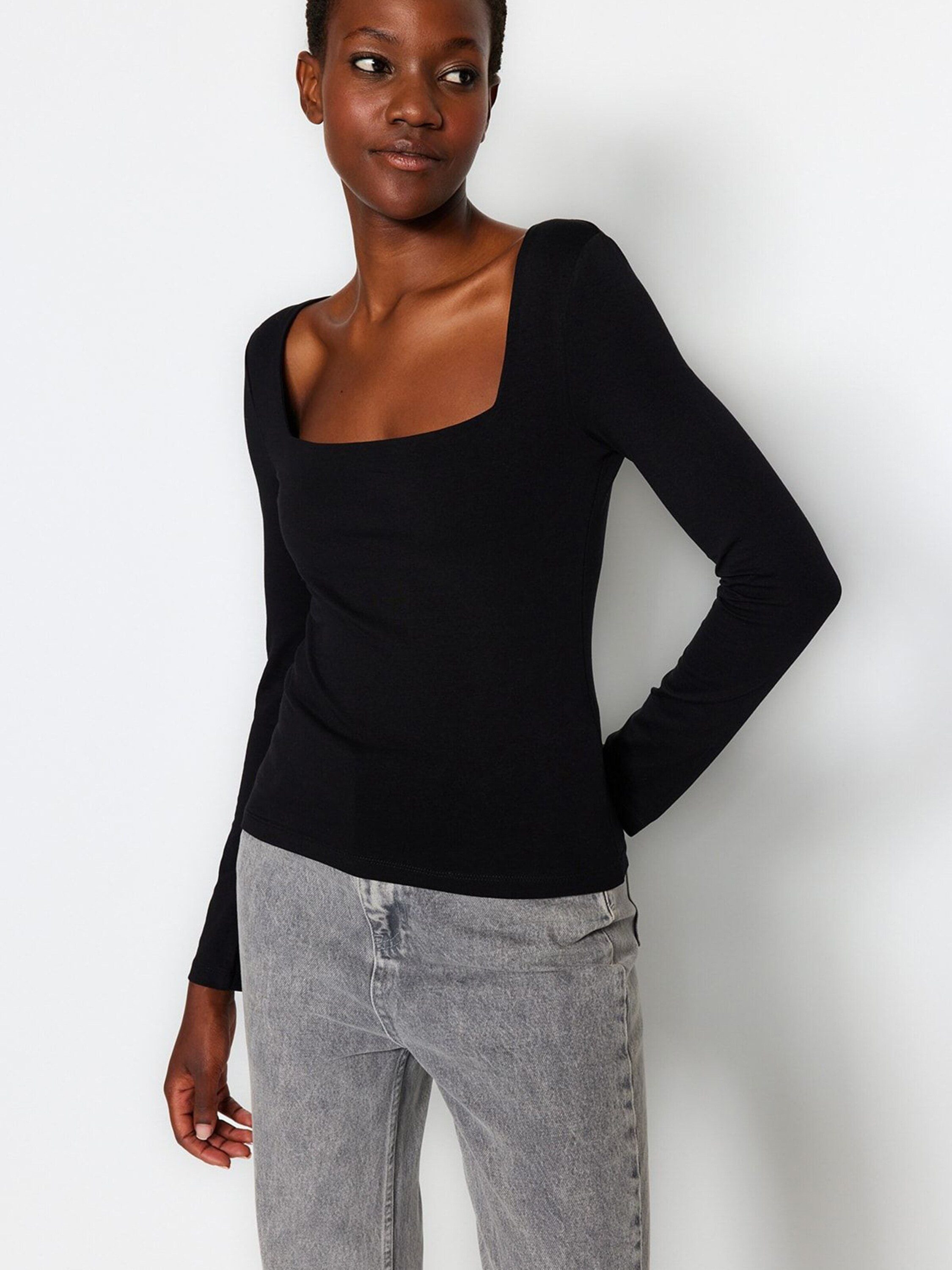 Trendyol Langarmshirt (1-tlg) Plain/ohne Details