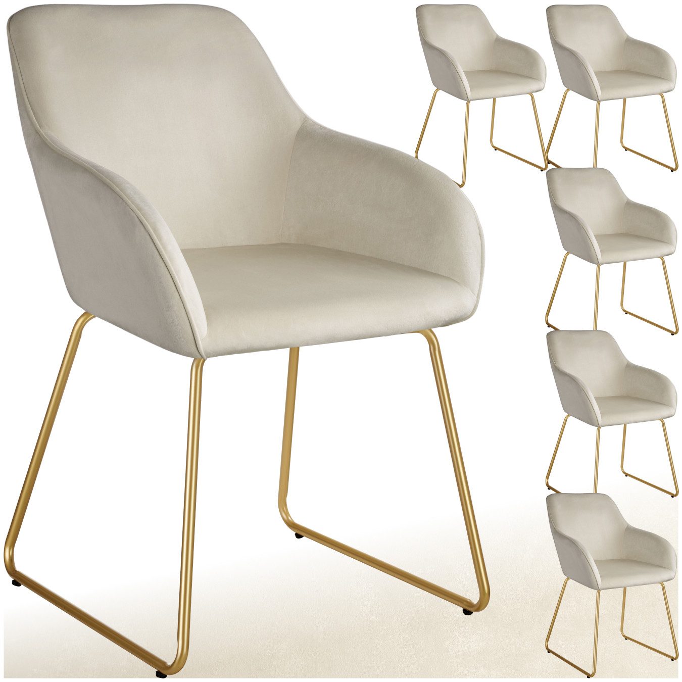 tectake Esszimmerstuhl Jeane (Set, 6 St), günstig online kaufen