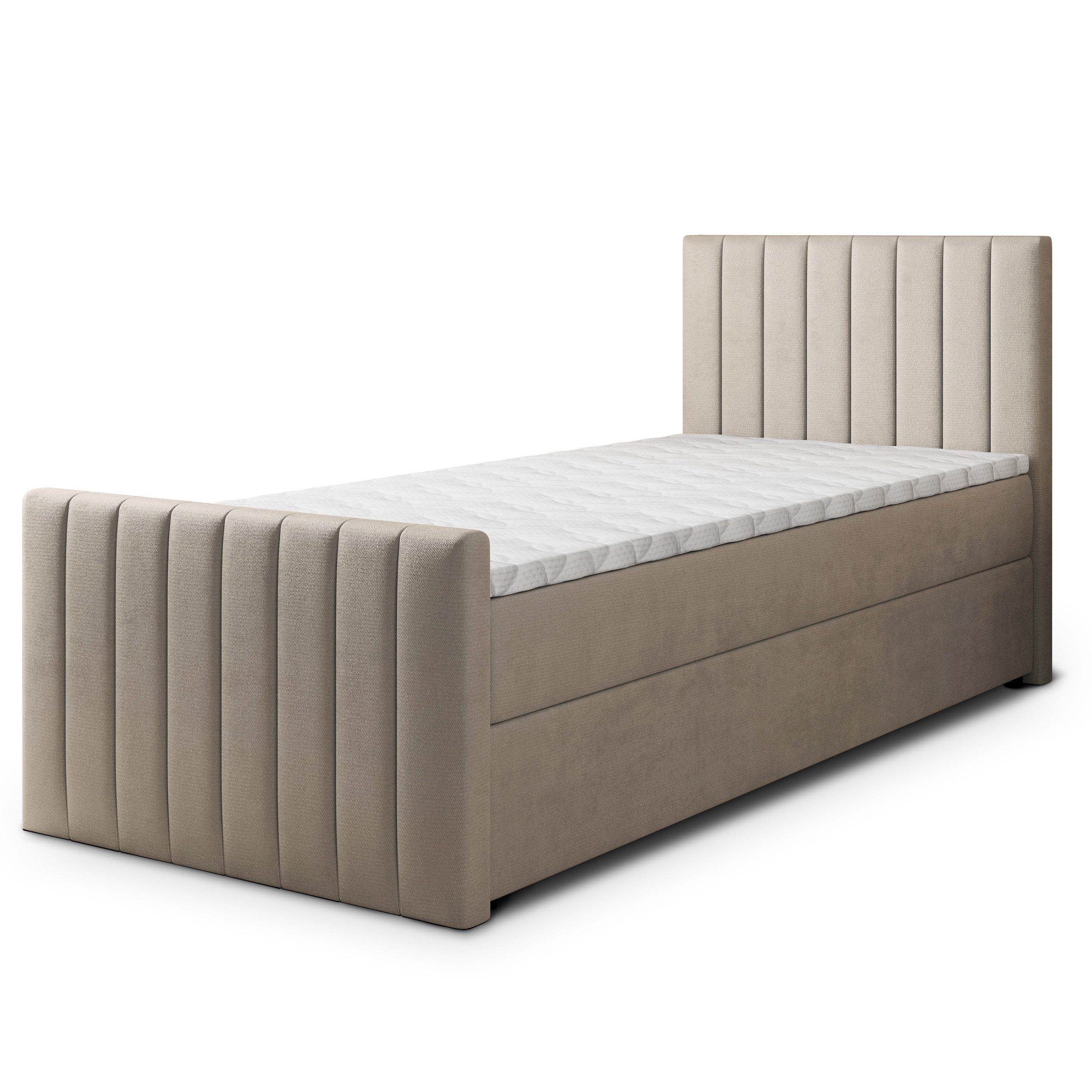 Masseno Boxbett ARION 80x200 cm mit Bonell Matratze und Topper