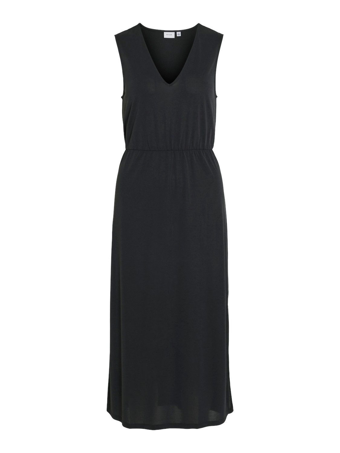 Vila Shirtkleid Elegantes Sommer V-Ausschnitt (lang) VIMODALA V-NECK S/L MIDI DRESS - NOOS