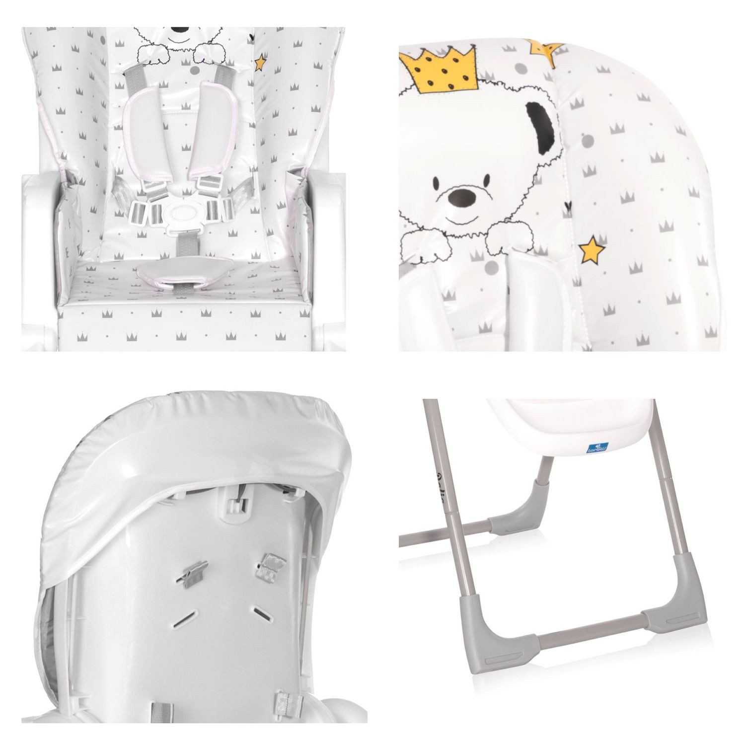 Lorelli Kombihochstuhl Kinderhochstuhl Dalia, klappbar, Sitz und Fußstütze mehrfach verstellbar