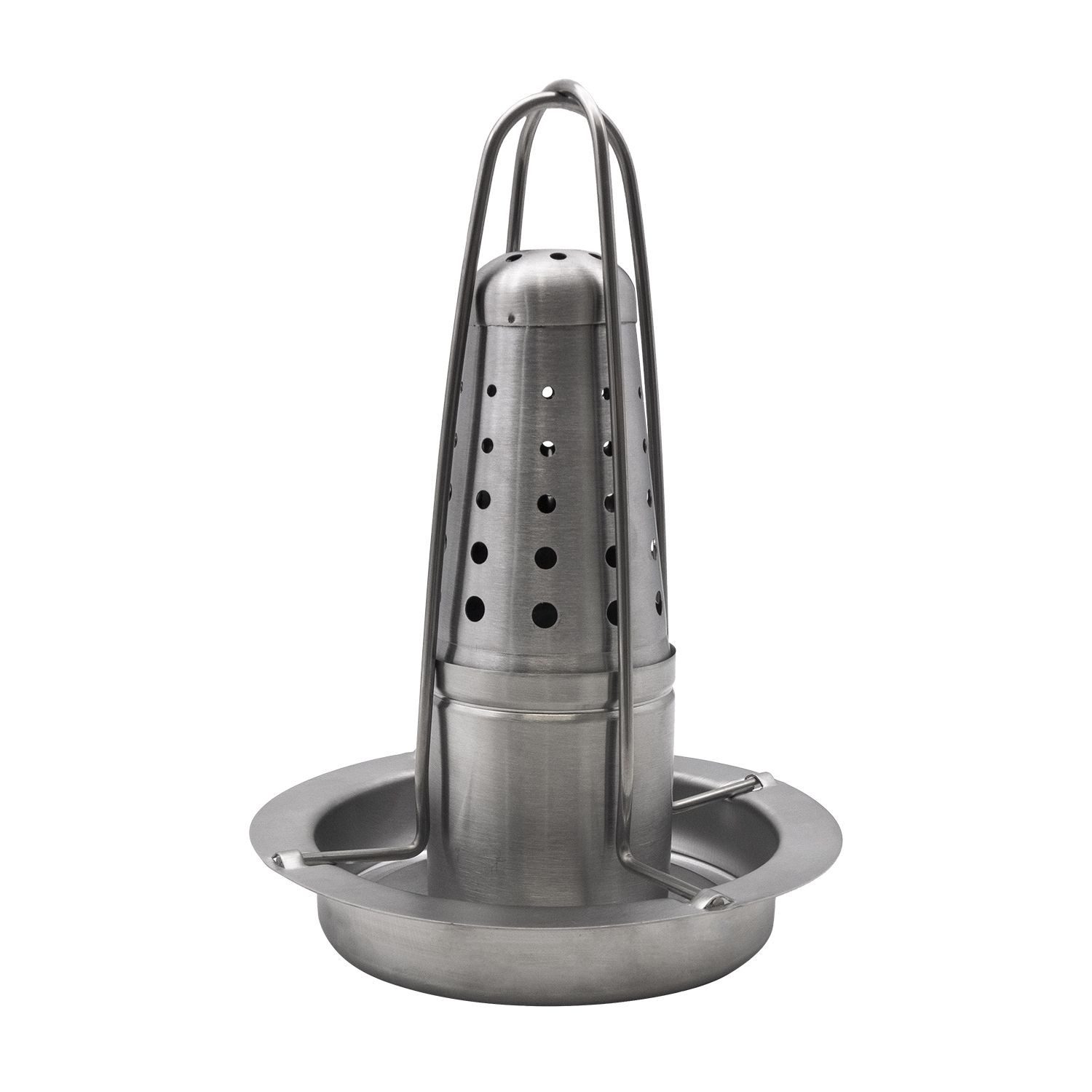 culinario Grillguthalter, Edelstahl, Hähnchenbräter aus Edelstahl für Grill und Backofen