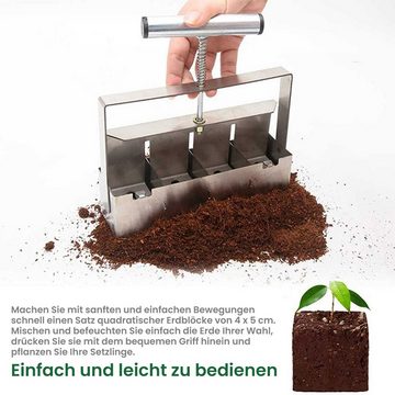 MAGICSHE Pflanzer Gartengeräte Manual Erdblock-Macher Baumschule, (1-tlg)