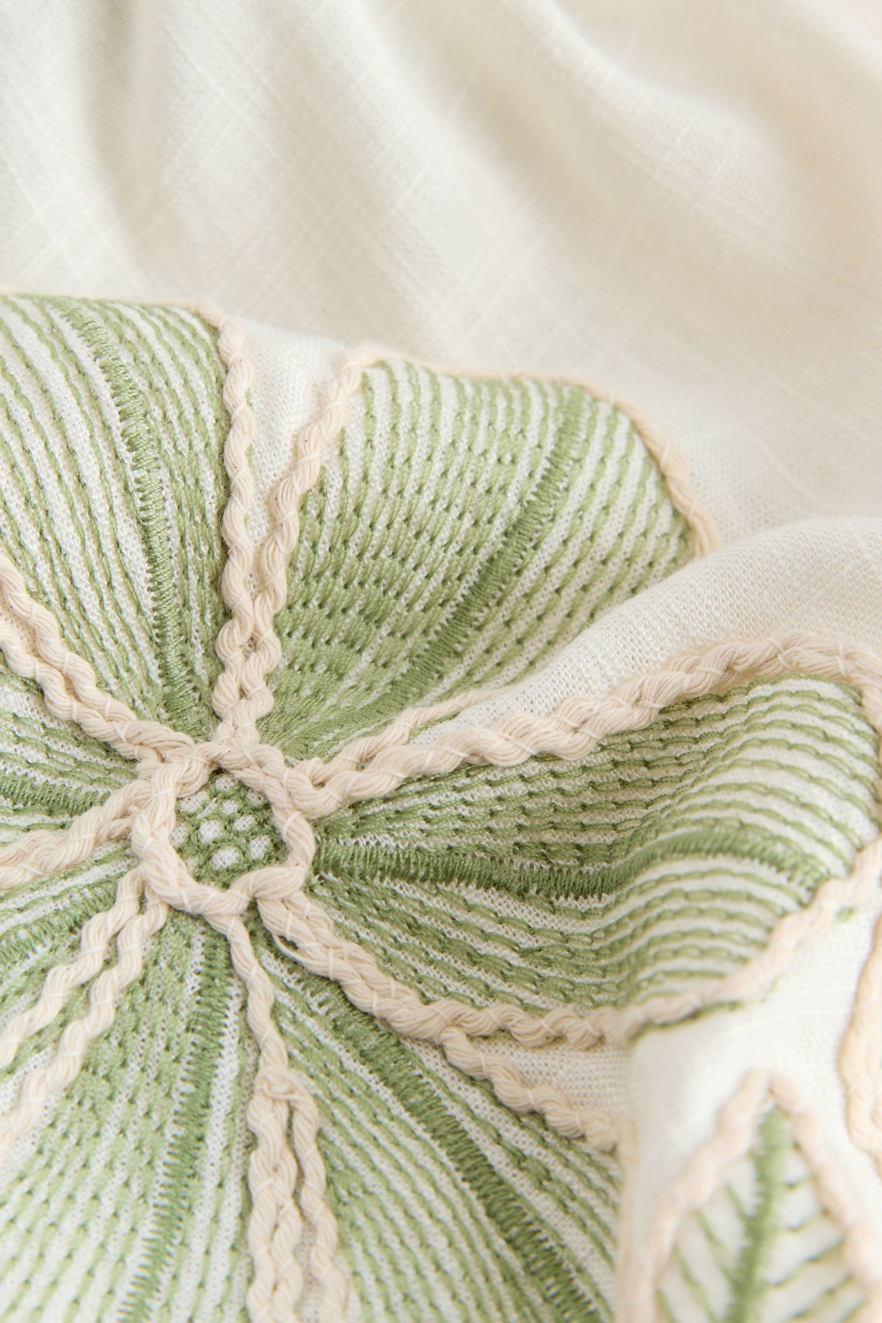 Next Shirtjacke Cover-up mit Blumenstickerei und Bindedetail vorne (1-tlg)