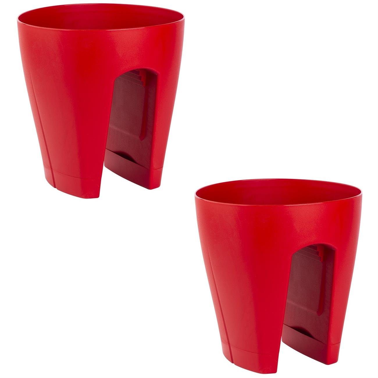 Engelland Blumentopf Geländertopf mit Wasserauffangschalen (Vorteils-Set, günstig online kaufen
