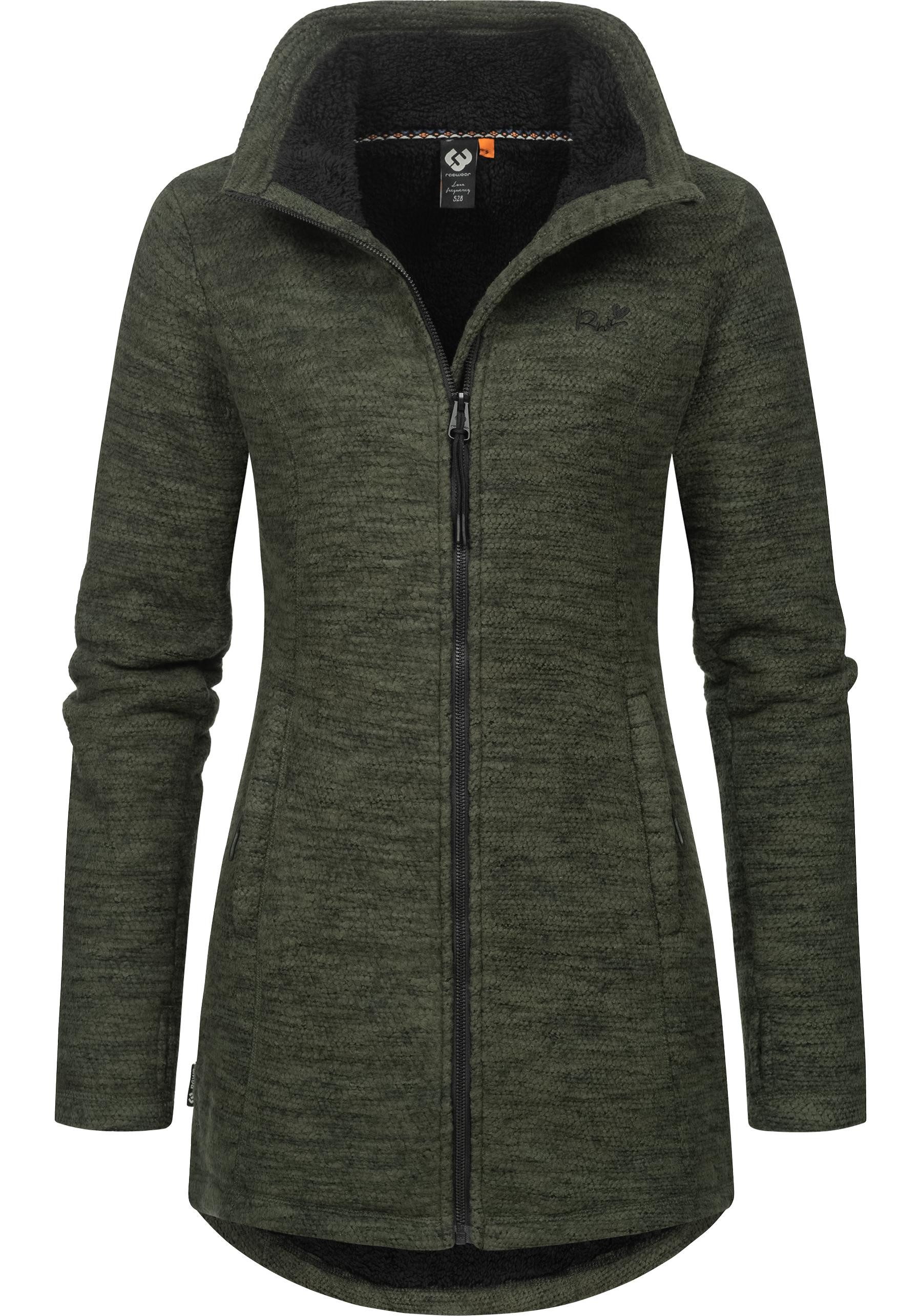 Ragwear Strickjacke Miram Melange Kuschelige Übergangsjacke in Strick-Optik