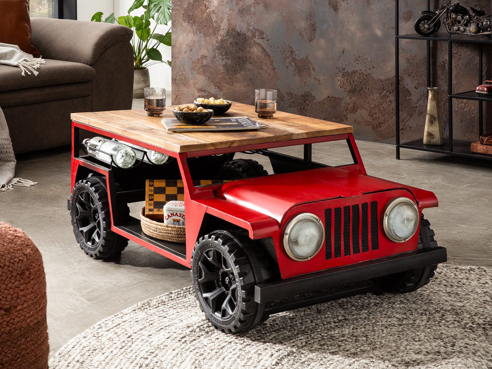 massivum Couchtisch Couchtisch Adventure Rot (1-St)