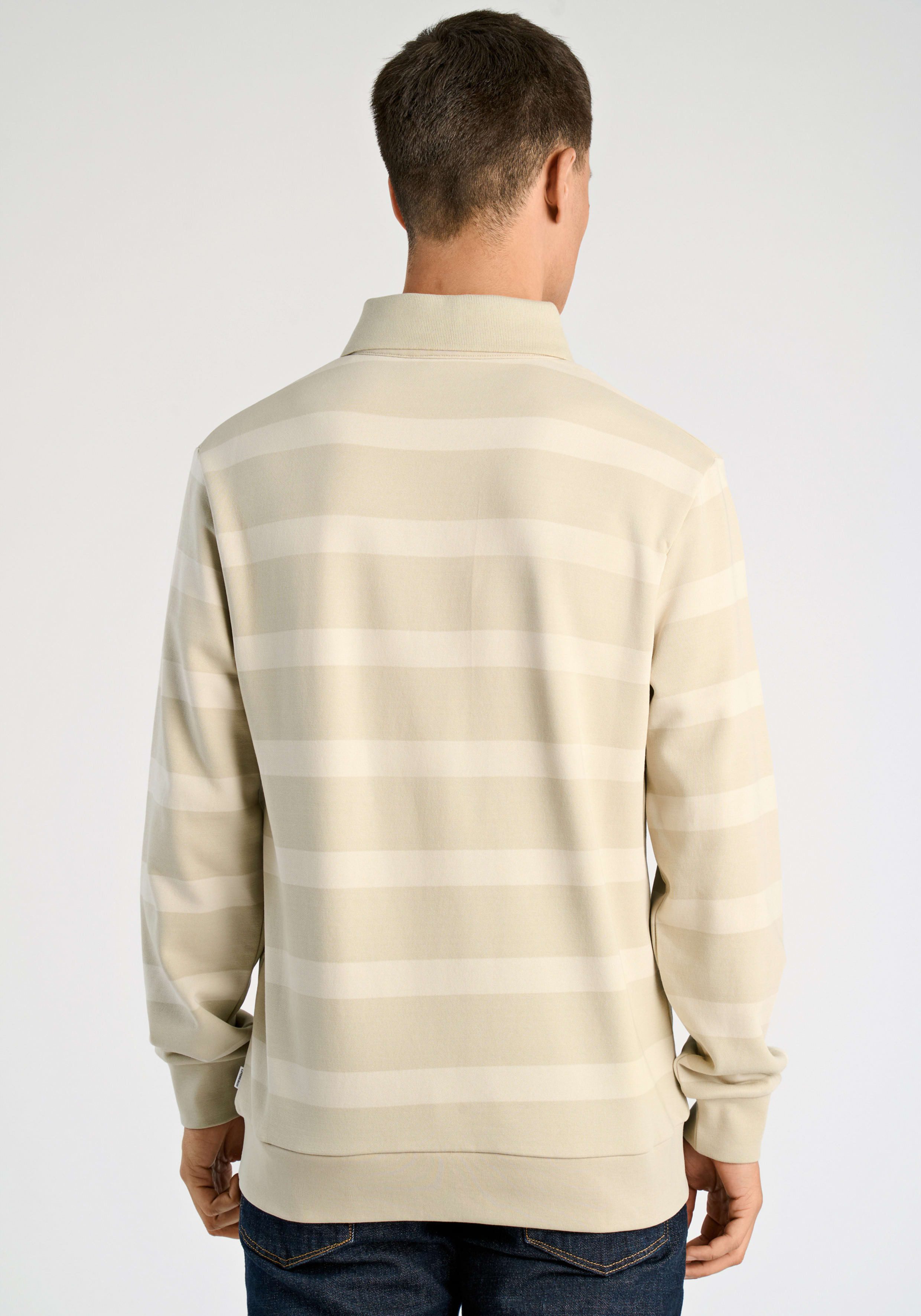 LINDBERGH Sweatshirt mit Colorblocking-Streifen und Polokragen