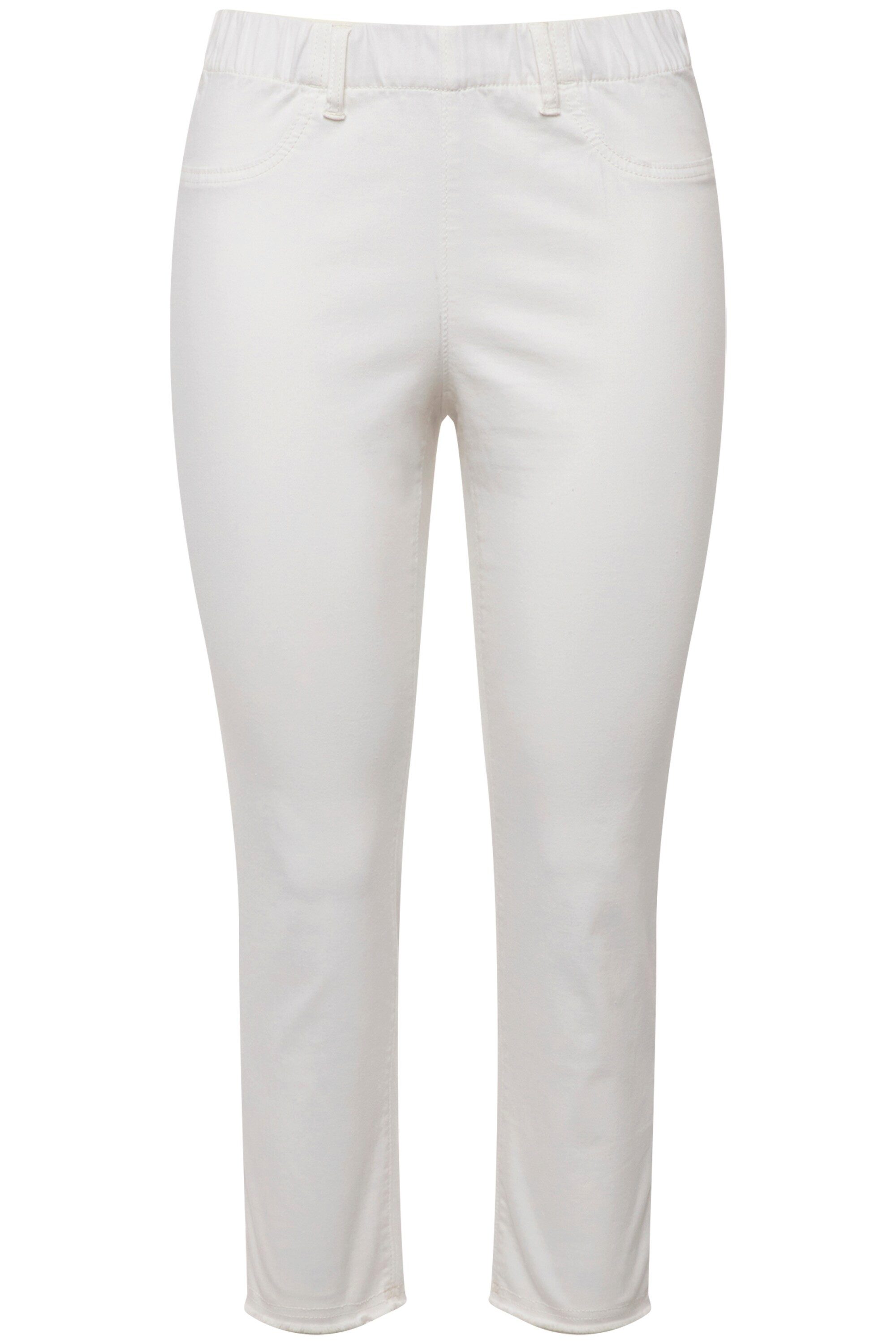 Ulla Popken 7/8-Hose 7/8-Hose Sienna Fransensaum günstig online kaufen