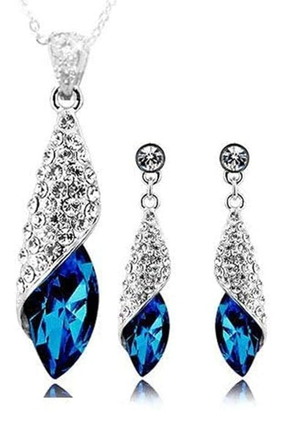 YouBella Schmuckset Crystal Stylish Halskette Schmuck Set Für Frauen & Mädchen (Set, Modischer Kunstschmuck, Langlebige Ausführung), Mit Ohrringen und Armband,  – Bild 5 von 5