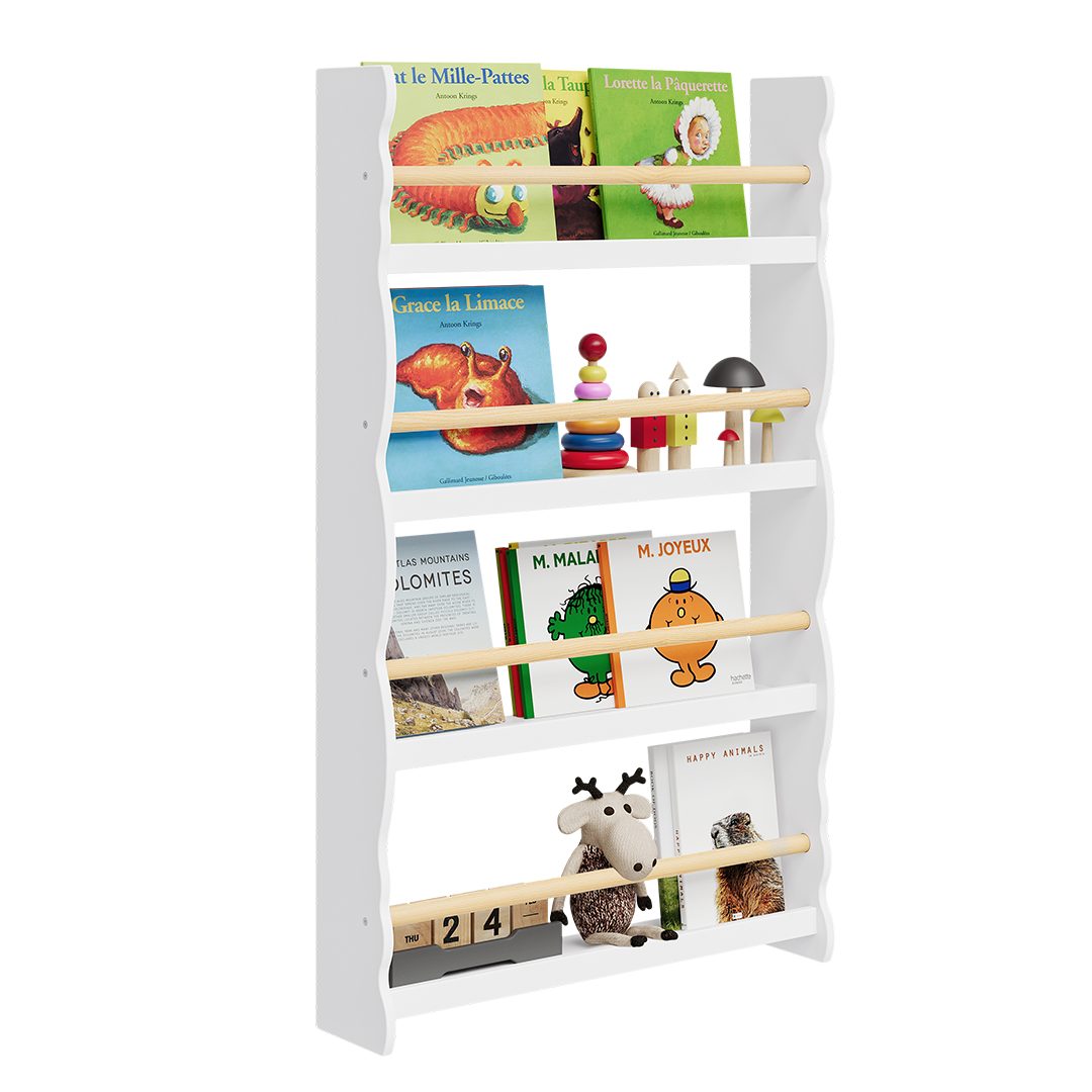 Bellabino Kinderregal Tista, weiß, Bücherregal Kinder, Wandregal für Bücher günstig online kaufen