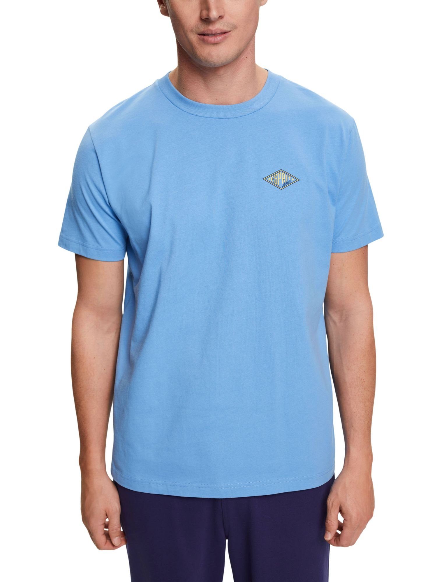 LAVENDER Langarmshirt BLUE LIGHT Esprit (1-tlg) Logo-T-Shirt