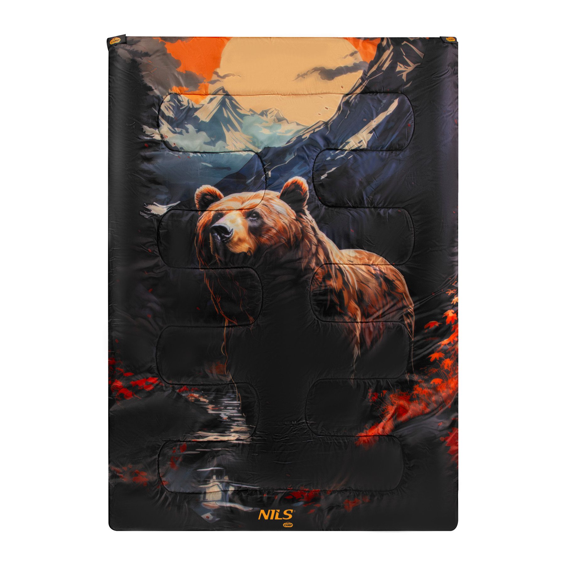 Doppeldeckenschlafsack 3in1 Deckenschlafsack Camping Schlafsack Bär