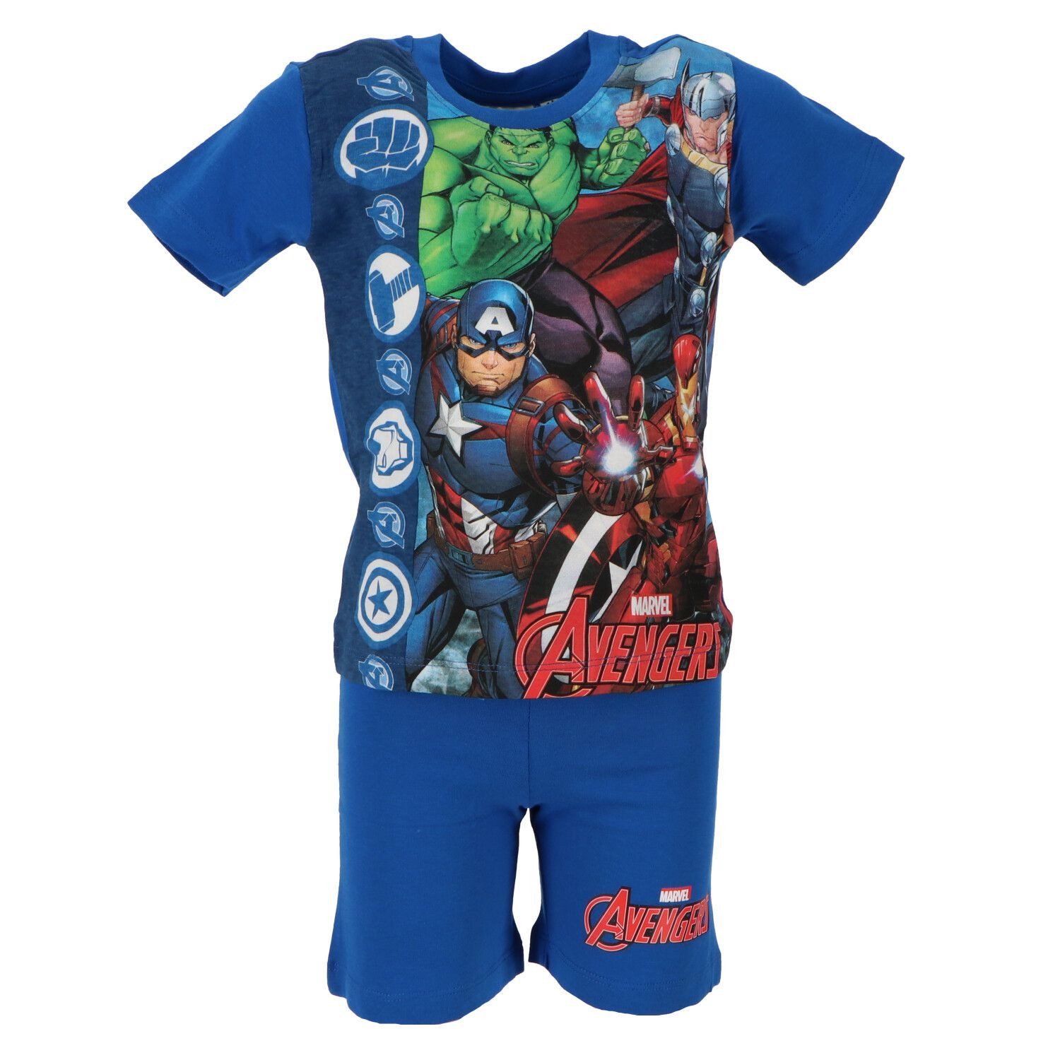 The AVENGERS Schlafanzug Kurzarm-Schlafanzug für Kinder 100% Baumwolle, Shortama-Design