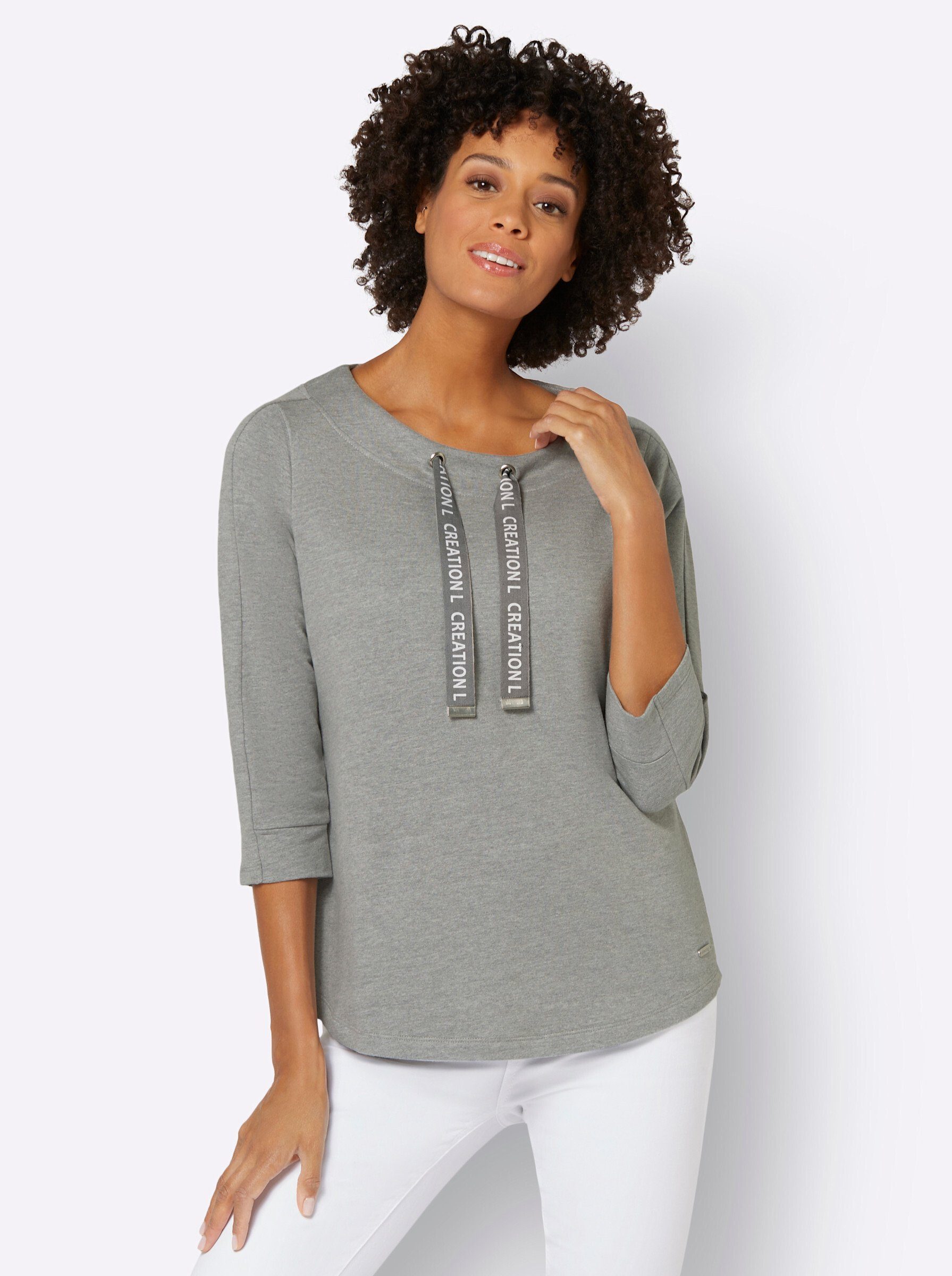 WEIDEN WITT grau-meliert Sweater