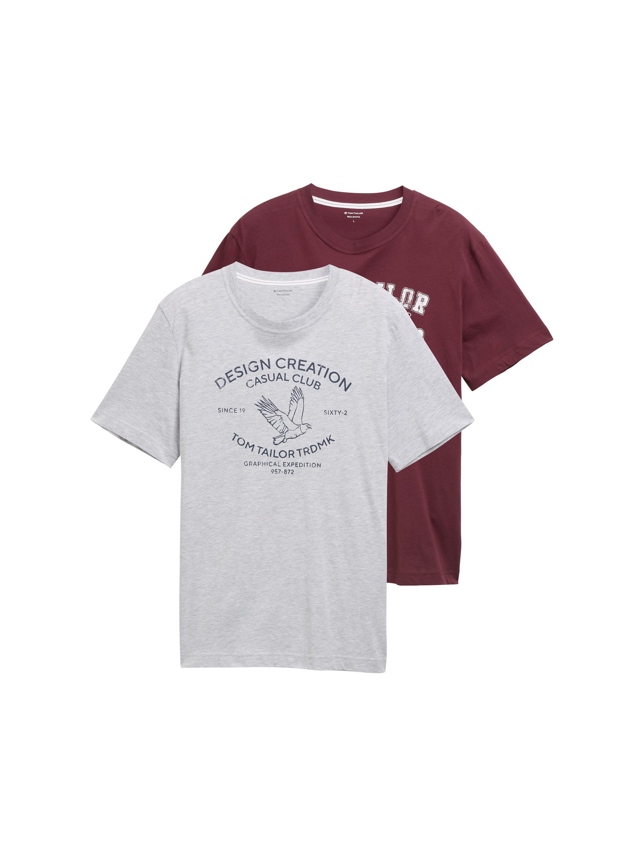 TOM TAILOR T-Shirt (Packung, 2-tlg) mit günstig online kaufen