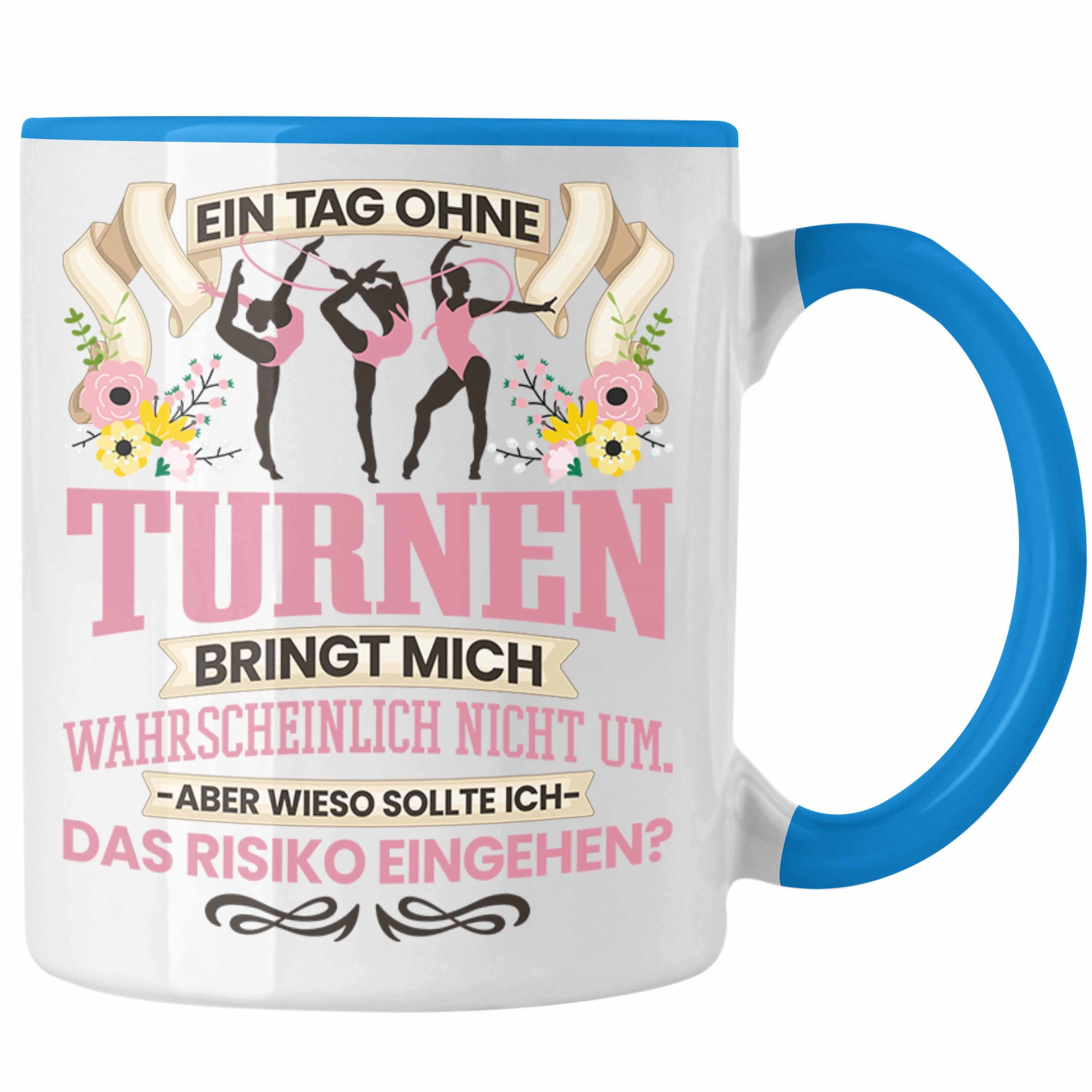 Blau Geschenk Turnerin Mädchen Trendation Trendation Leichta - Tasse für Frauen Turnen Tasse