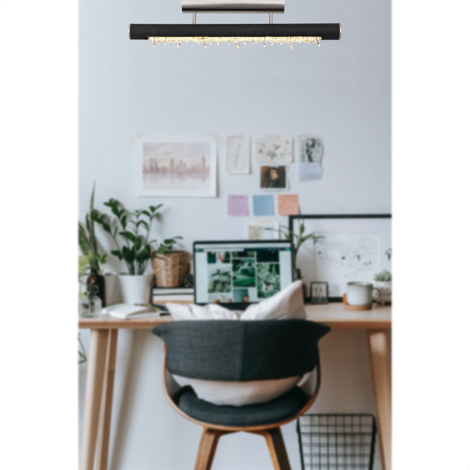 bmf-versand Deckenleuchte LED Deckenstrahler Deckenleuchte Holz schwarz Metall Kristalle mit. Reduzierter Preis € 109,90. Unverbindliche Preisempfehlung € 297,99