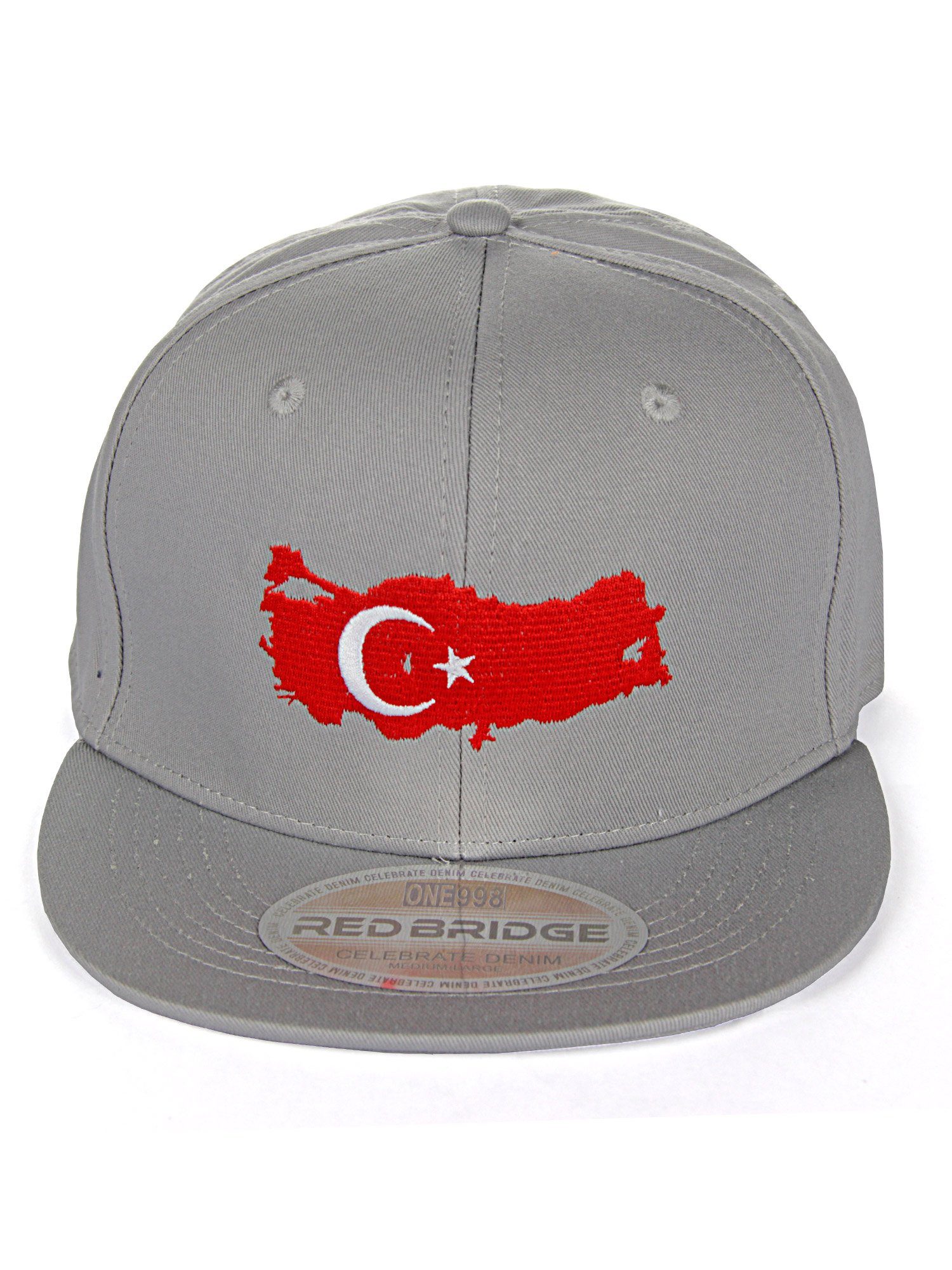 RedBridge Baseball Cap Furham mit Türkei-Stickerei hellgrau