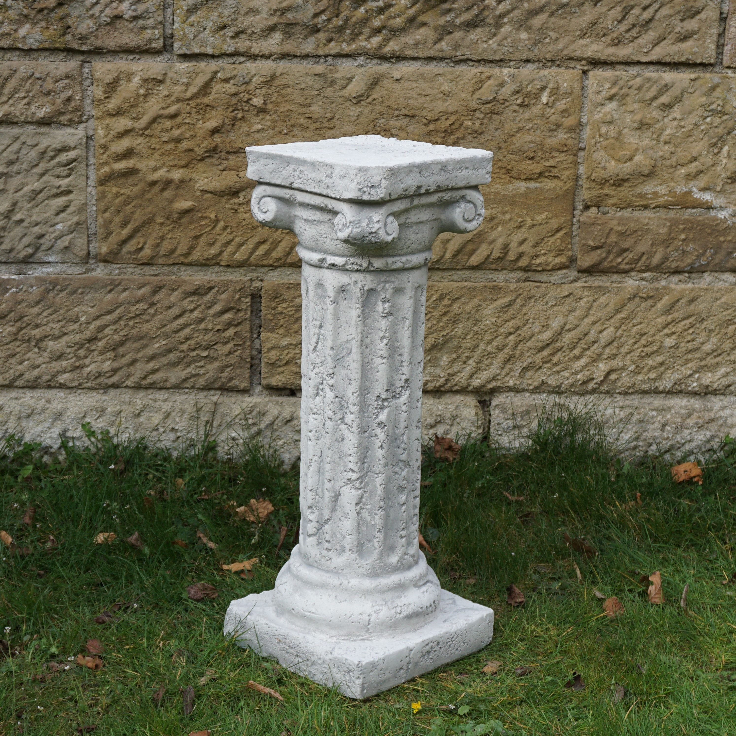 gartendekoparadies.de Gartensockel Antike korinthische Säule, Steinsockel, H. 64 cm, G. 36 kg, Frostsicher