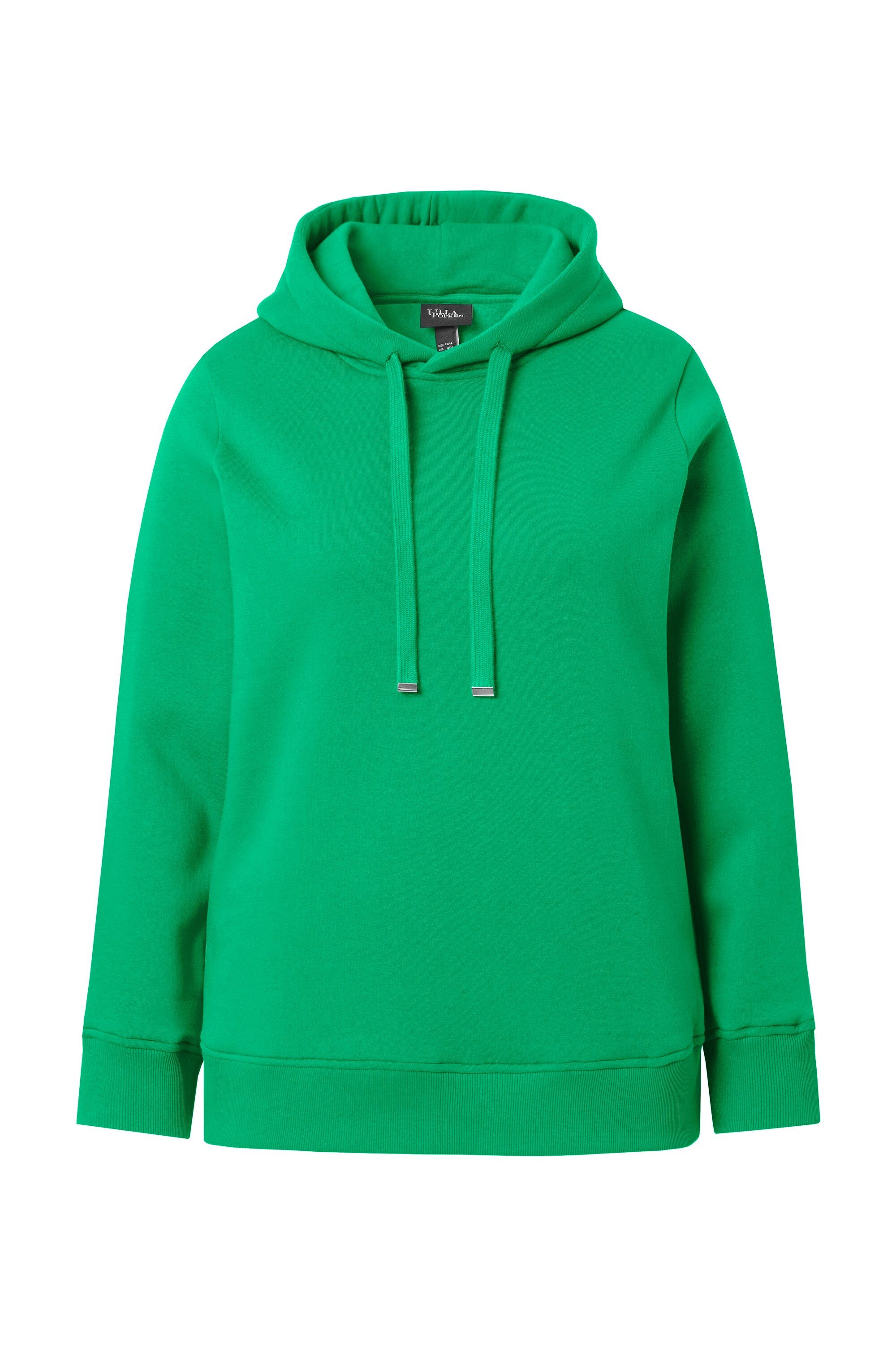 Ulla Popken Sweatshirt Super softer Hoodie Rippbündchen Kapuze Langarm günstig online kaufen