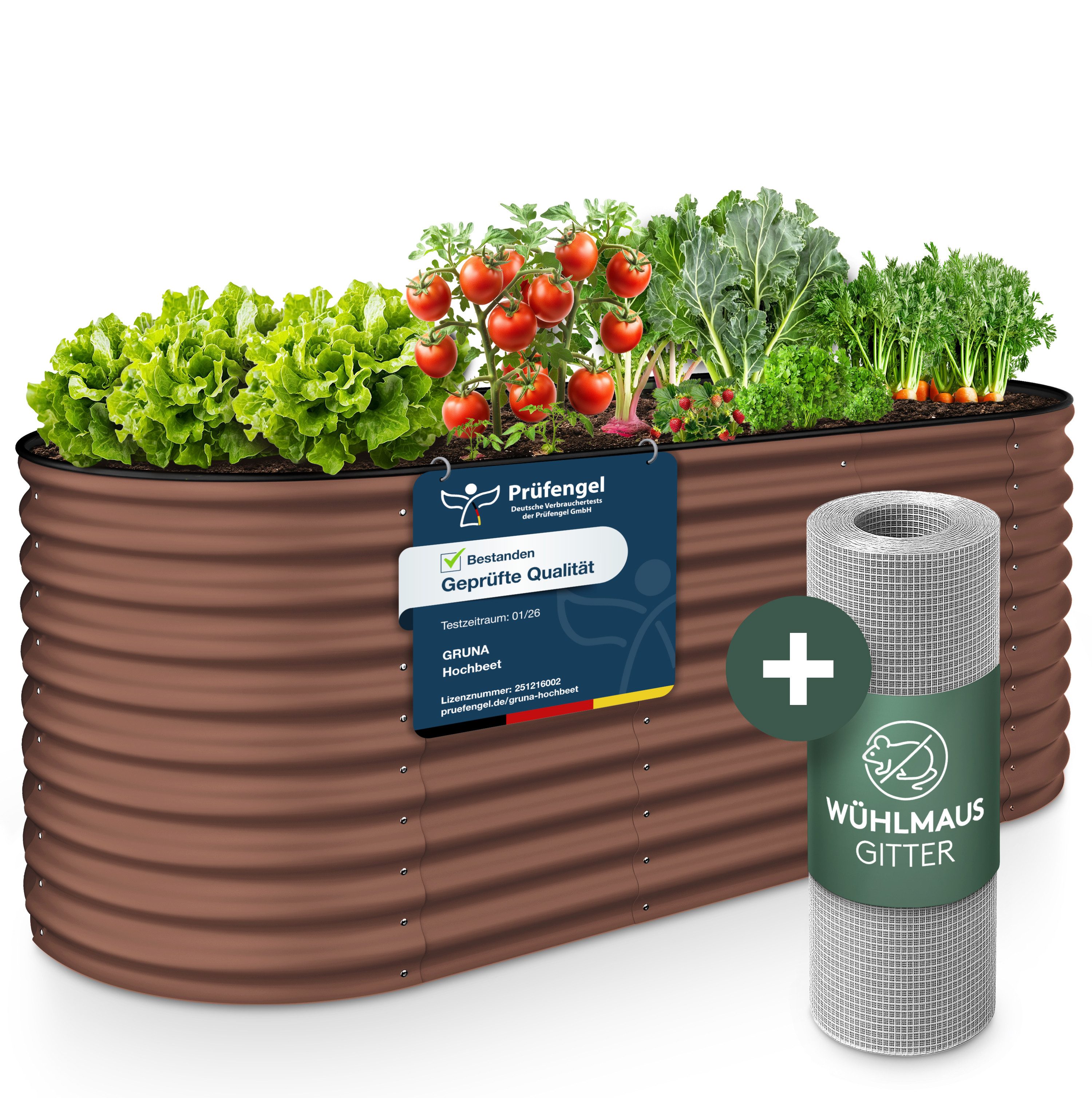 GRUNA Hochbeet GRUNA - Hochbeet Metall I 6 in 1 Modular Hochbeete-Kit