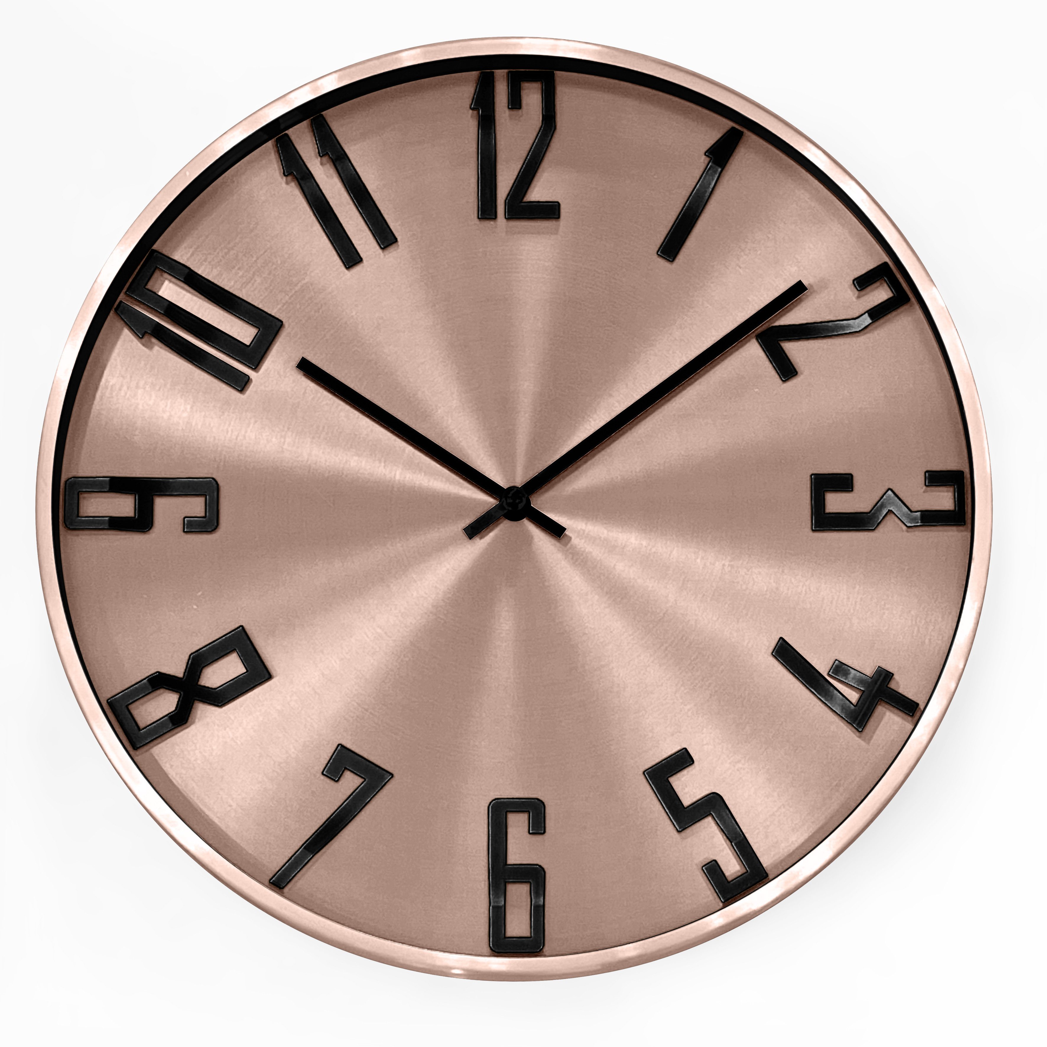 K&L Wall Art Wanduhr Metalluhr modern Aluminium Wanduhren ohne Ticken (Quar günstig online kaufen