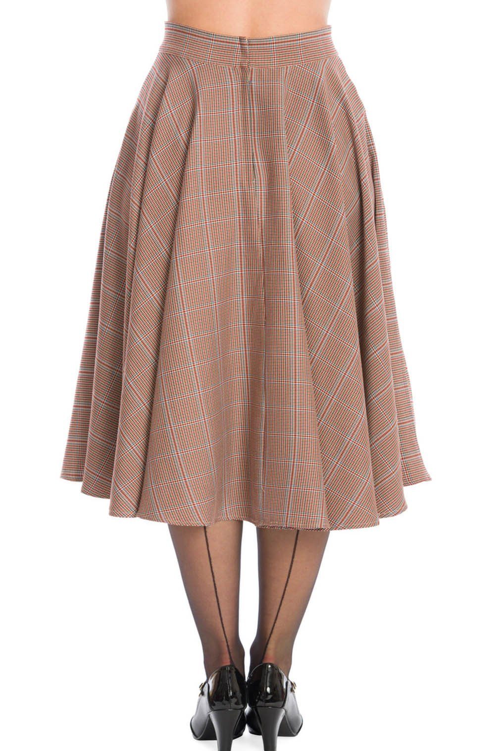 Banned A-Linien-Rock Charm Her Kariert Retro Vintage Swing Skirt