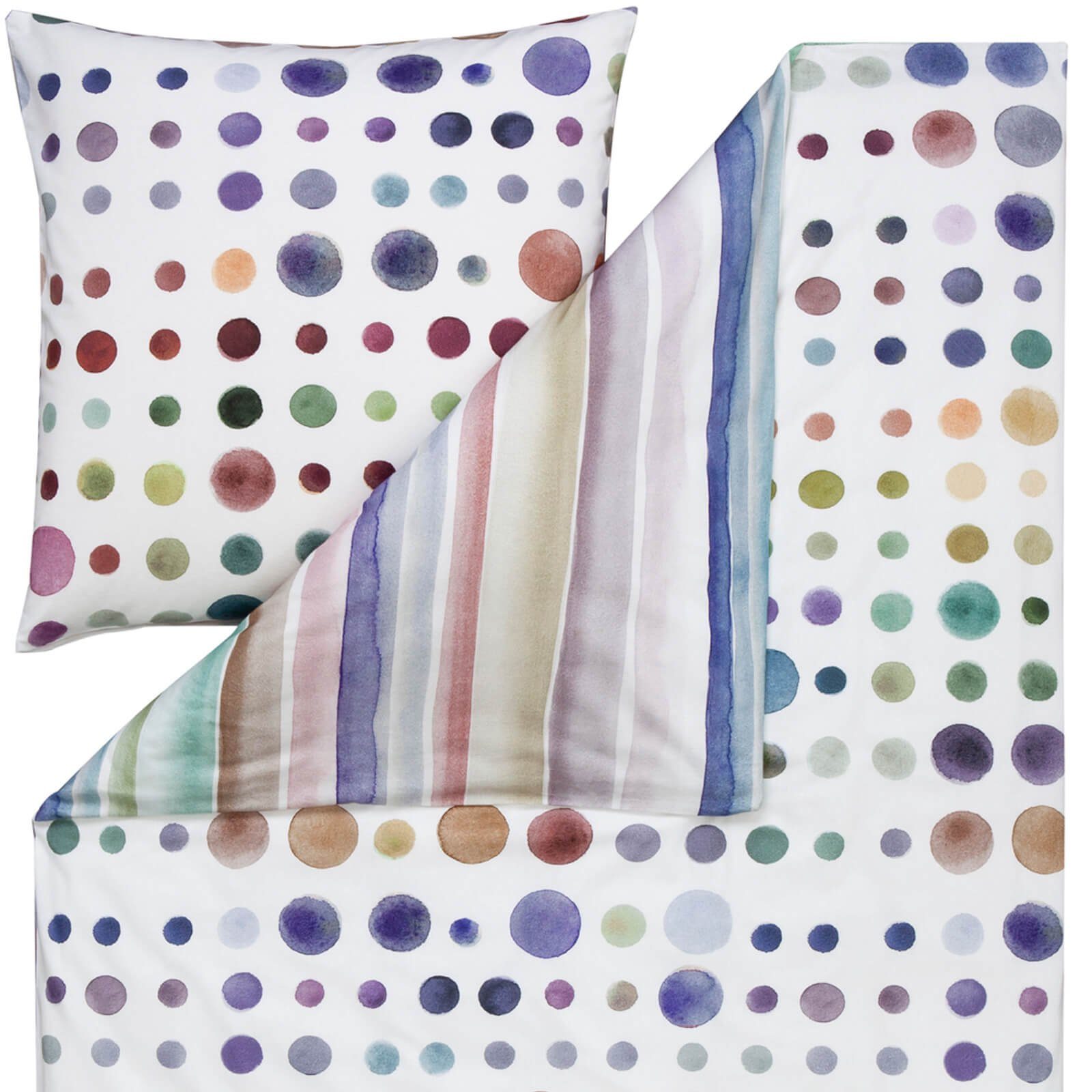 Estella Bettwäsche Joy 4423 985 Multicolor, Flanell, 2 teilig, Gepunktet, G günstig online kaufen