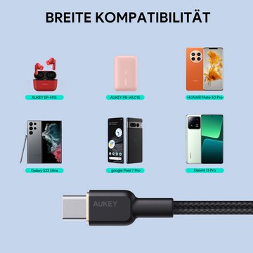 AUKEY CB-NAC1 USB-Kabel, USB-C, Handy Ladekabel, für iPhone und Android