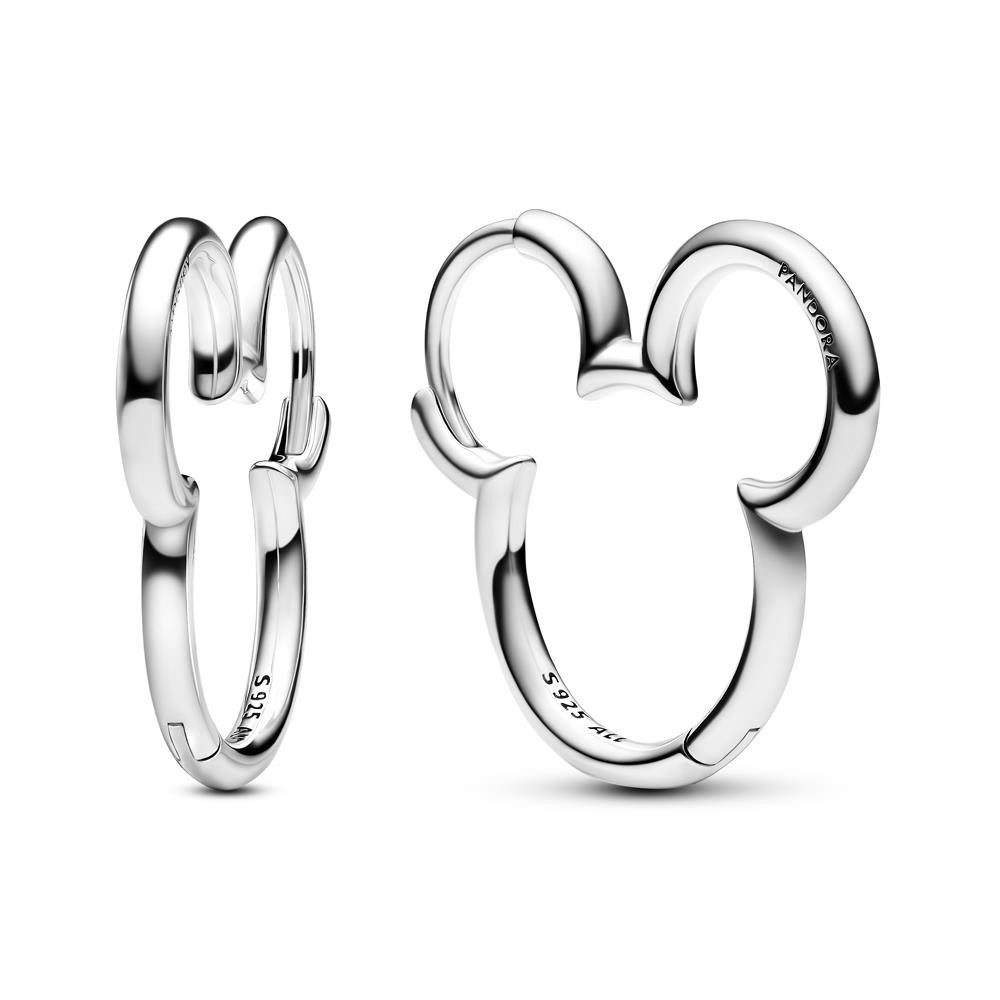 Pandora Paar Creolen PANDORA Disney Mickey Mouse Damenohrringe, 925er Silber