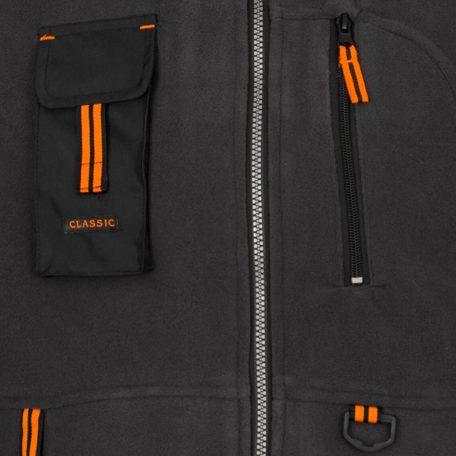 Artmas Arbeitsjacke Warme Fleecejacke Arbeitsjacke Berufsjacke Schwarz-Grau (POL-CLAS) – Bild 4 von 5
