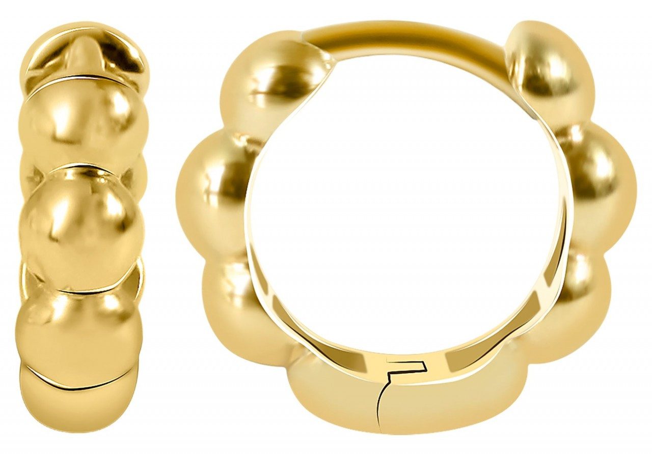 Adelia´s Paar Creolen Damen Creolen aus poliertem Gold 333 Ø 8 mm