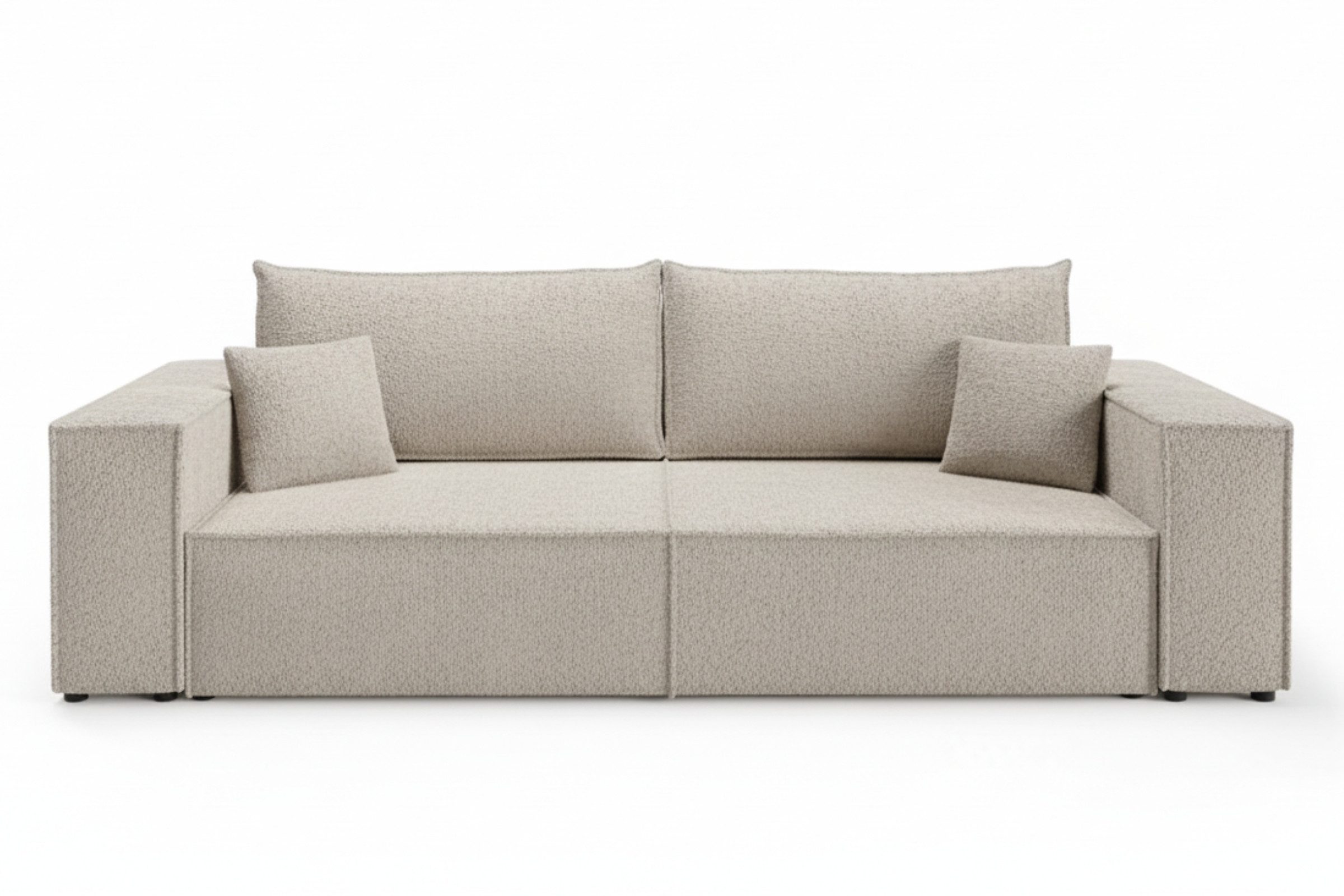 Deine Möbel 24 Sofa PEDRO 255 cm breit Sofa Wohnzimmer Couch Cord / Boucle, Beige, Hellgrau, Anthrazit, Schwarz 1 Teile