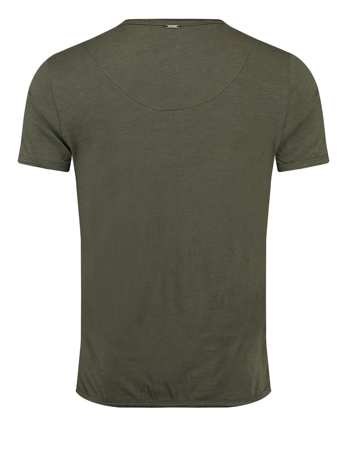 Key Largo T-Shirt Water vintage Look uni Basic MT00780 V-Ausschnitt unifarben kurzarm slim fit – Bild 2 von 5